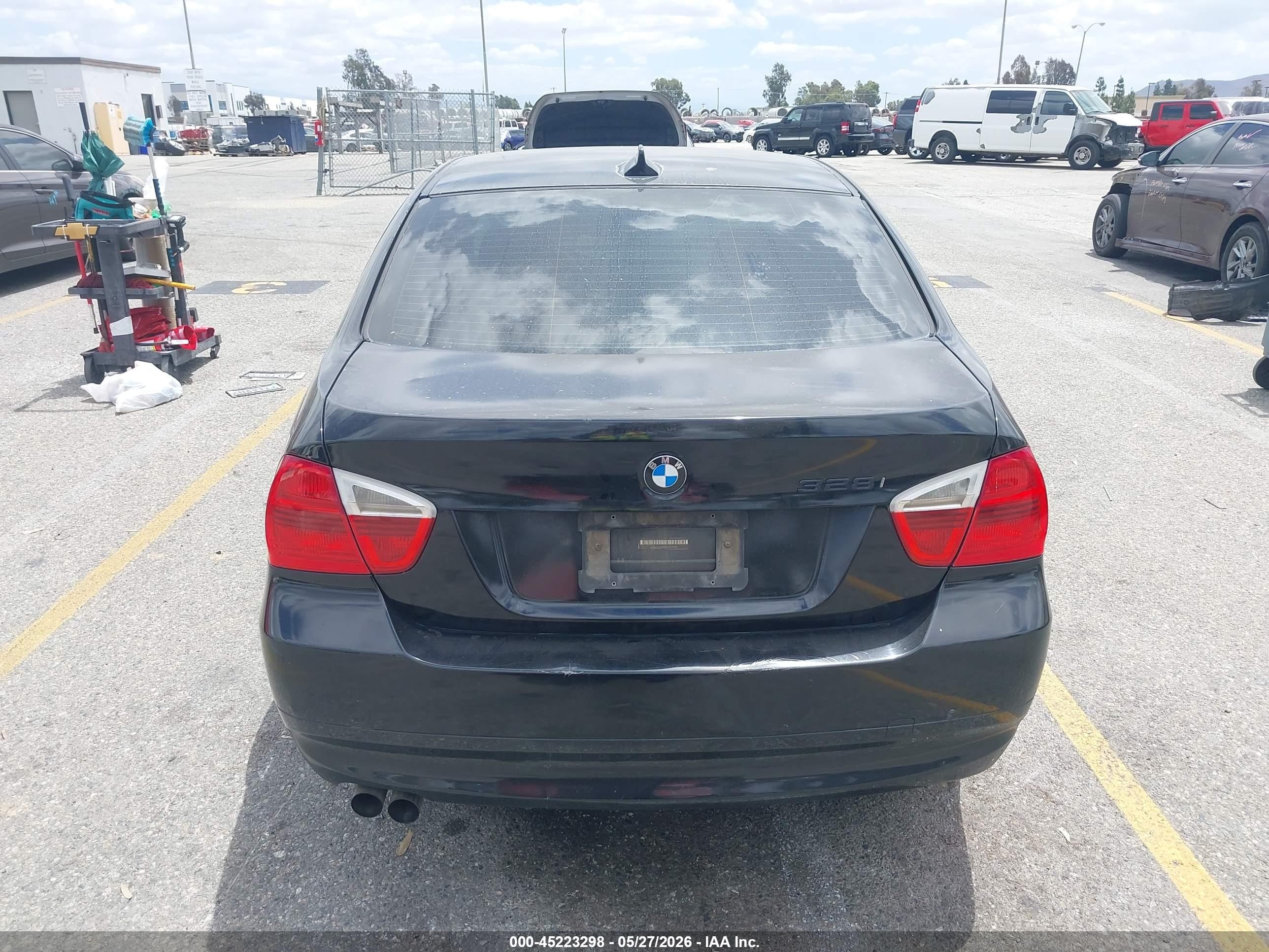 2007 Bmw 328i Black vin: WBAVC53517FZ75239