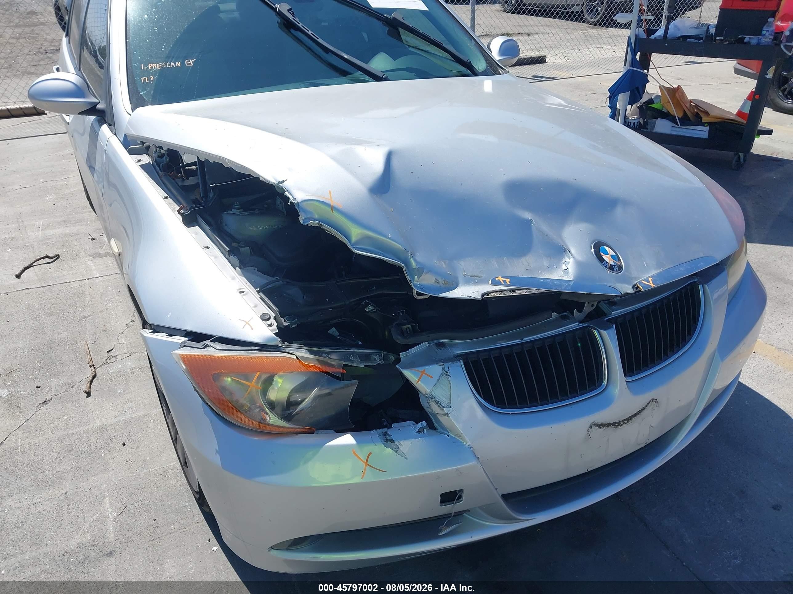 2007 Bmw 328i   Gray vin: WBAVC53517FZ81171
