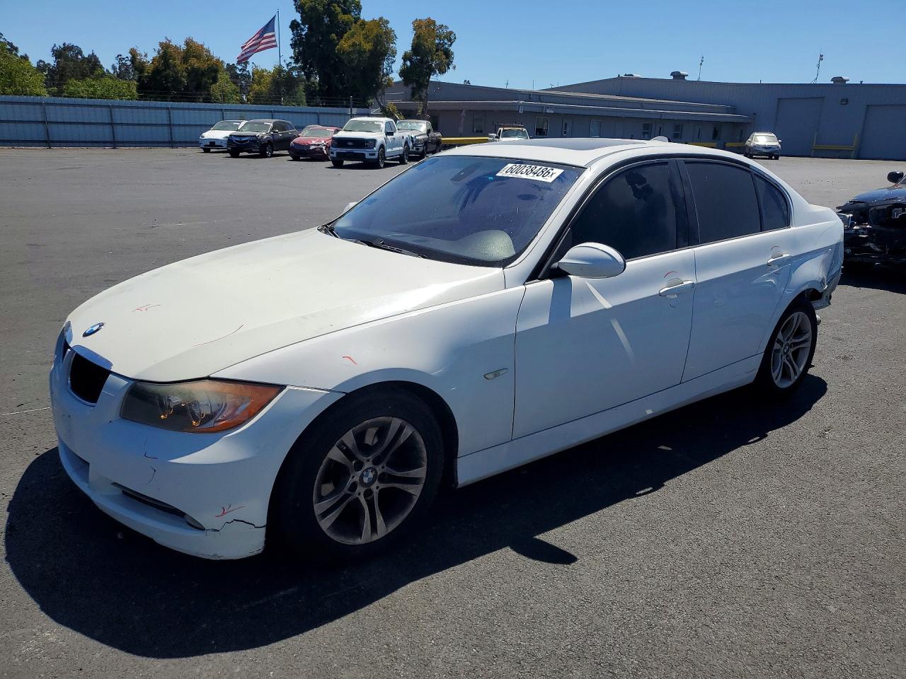 2008 Bmw 328 I Sulev White vin: WBAVC53538FZ86891