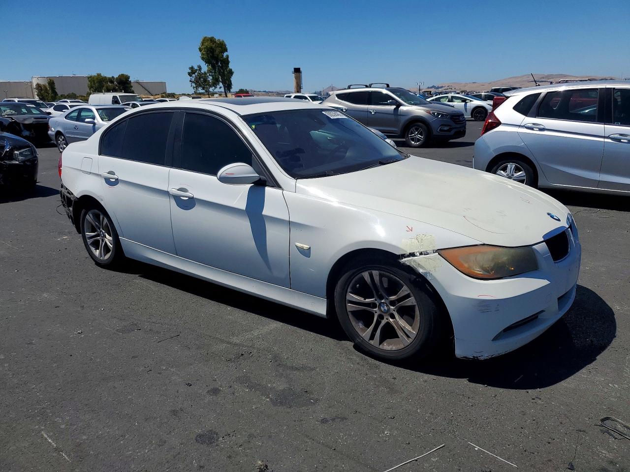2008 Bmw 328 I Sulev White vin: WBAVC53538FZ86891