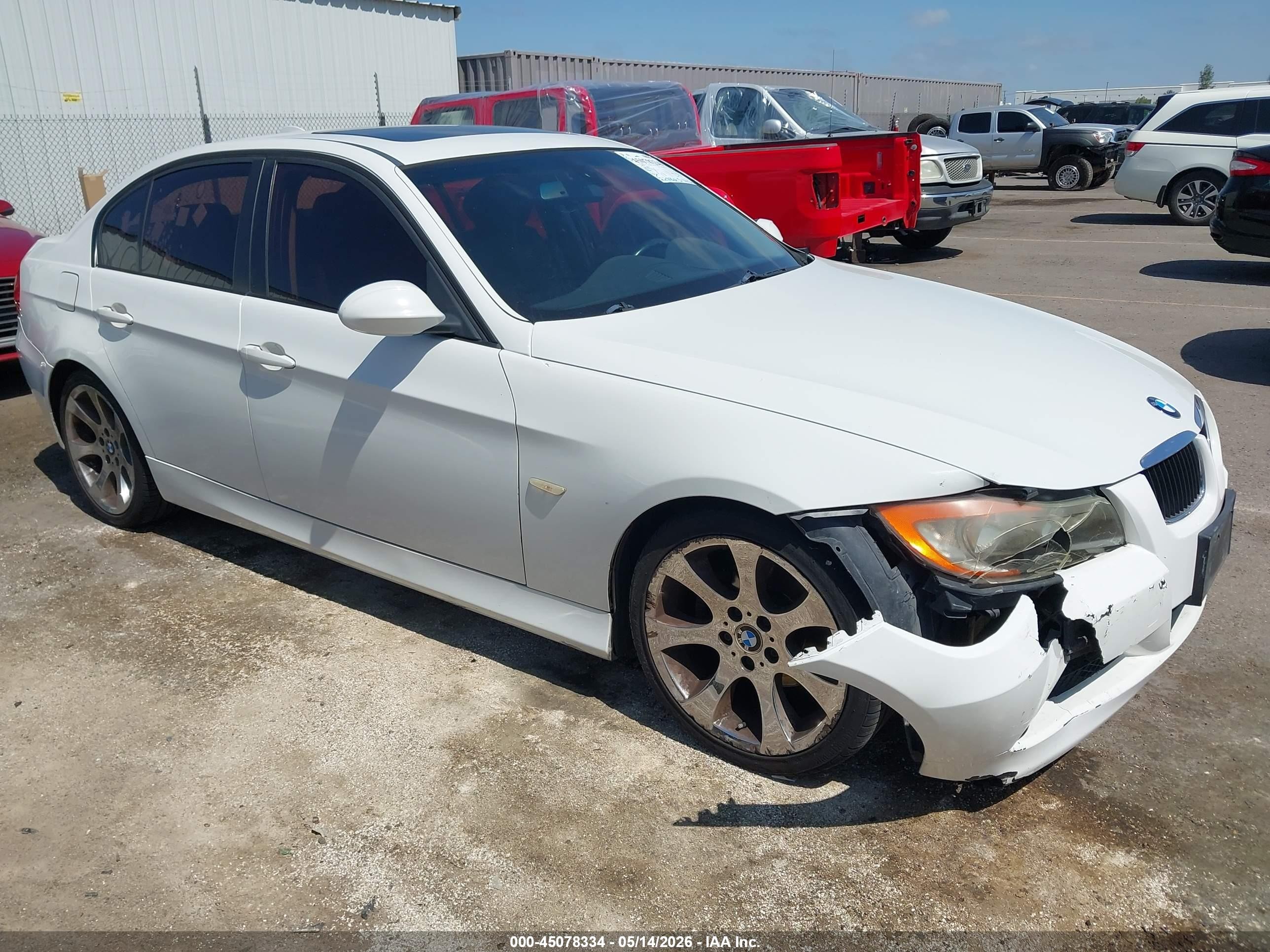 2007 Bmw 328i   White vin: WBAVC53557FZ80234