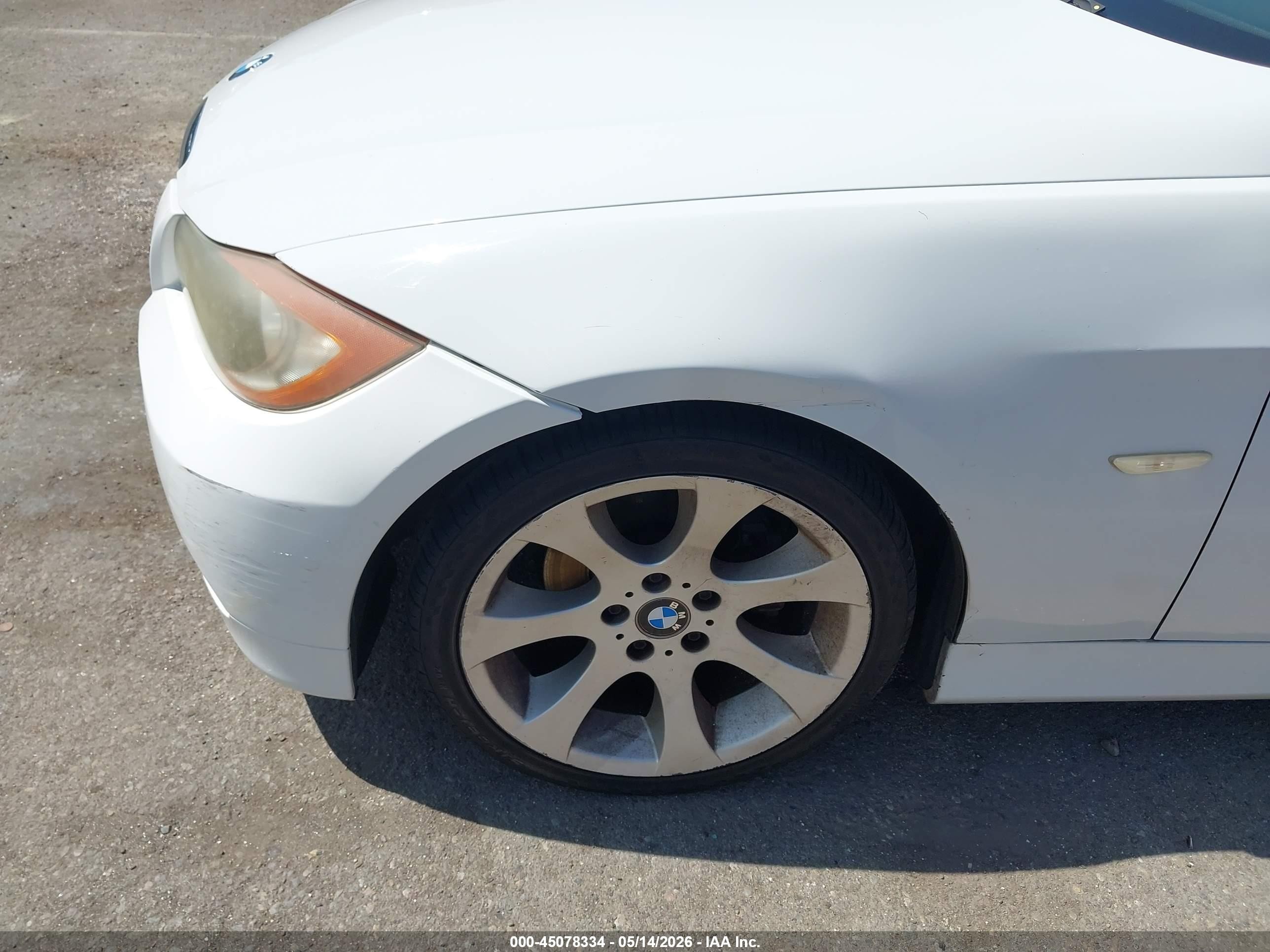 2007 Bmw 328i   White vin: WBAVC53557FZ80234