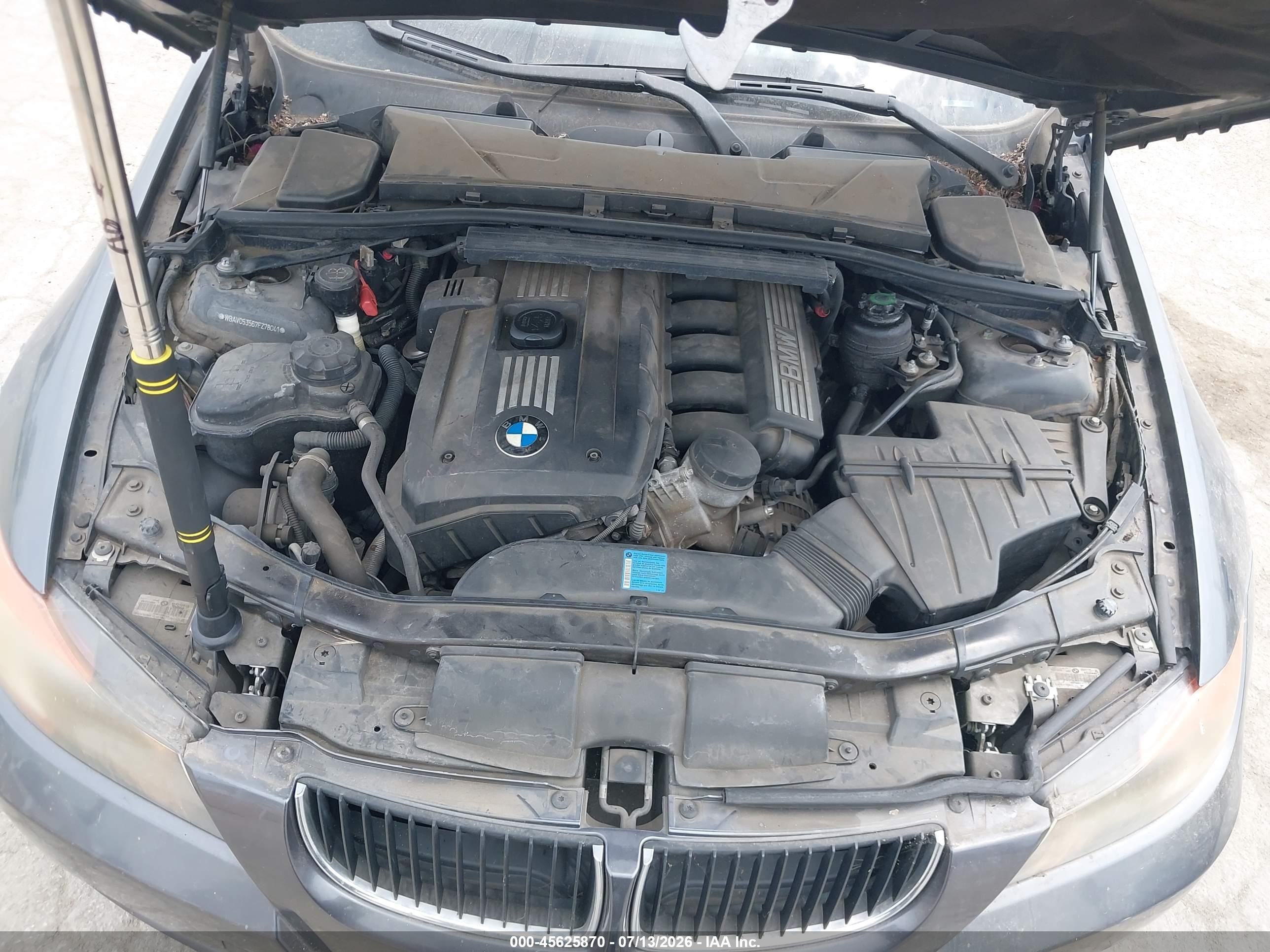2007 Bmw 328i   Gray vin: WBAVC53567FZ78041