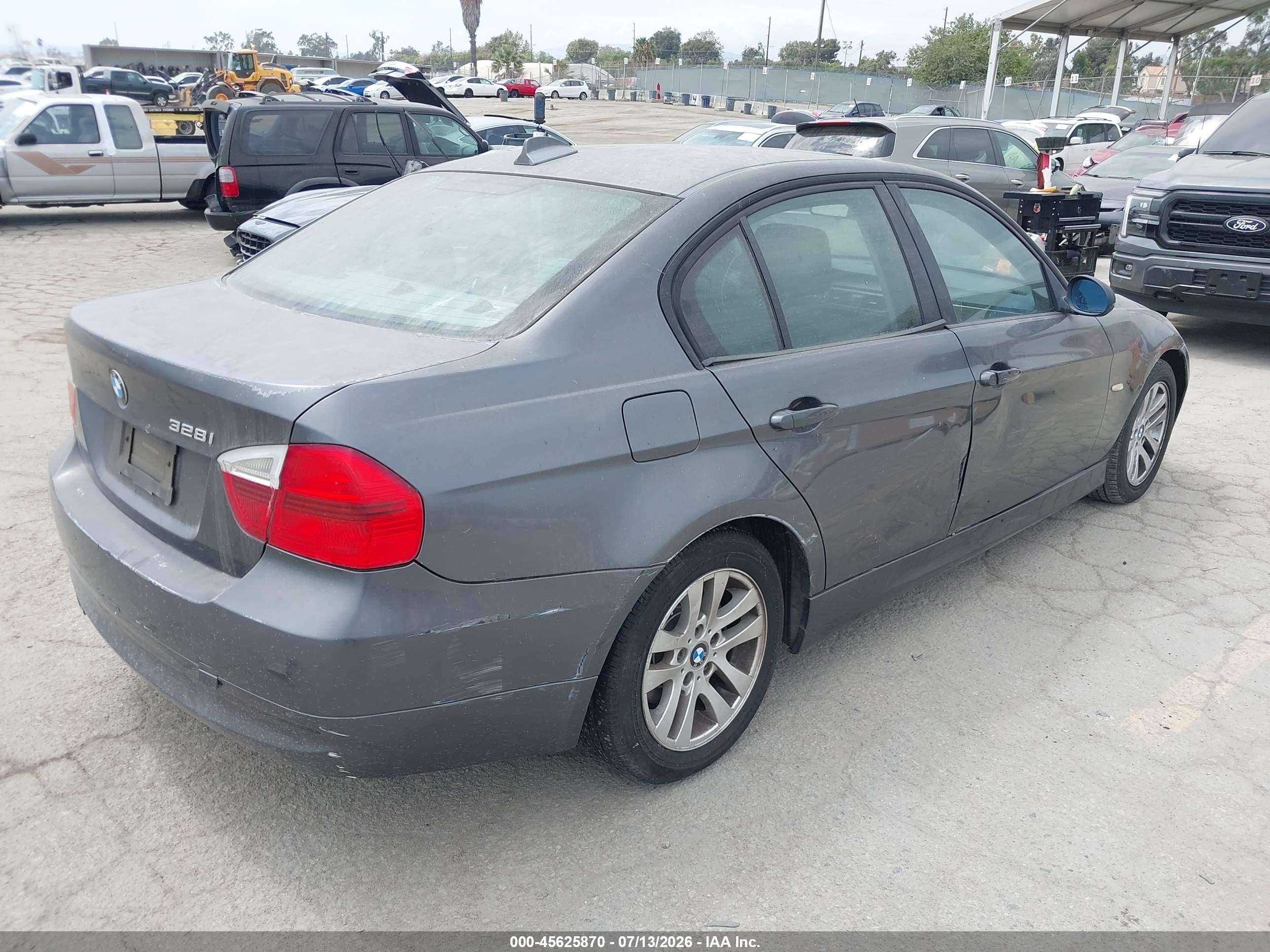 2007 Bmw 328i   Gray vin: WBAVC53567FZ78041