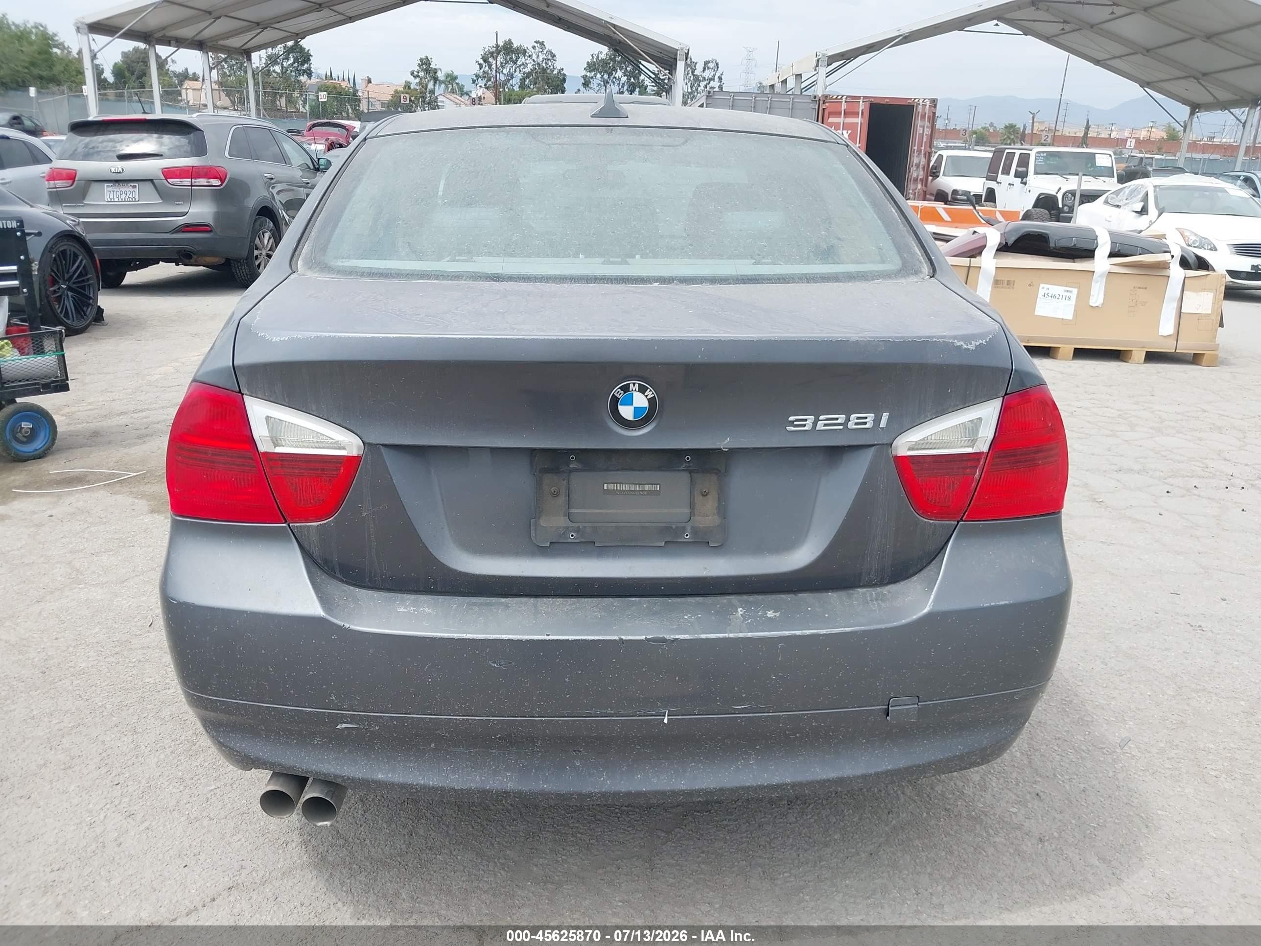 2007 Bmw 328i   Gray vin: WBAVC53567FZ78041