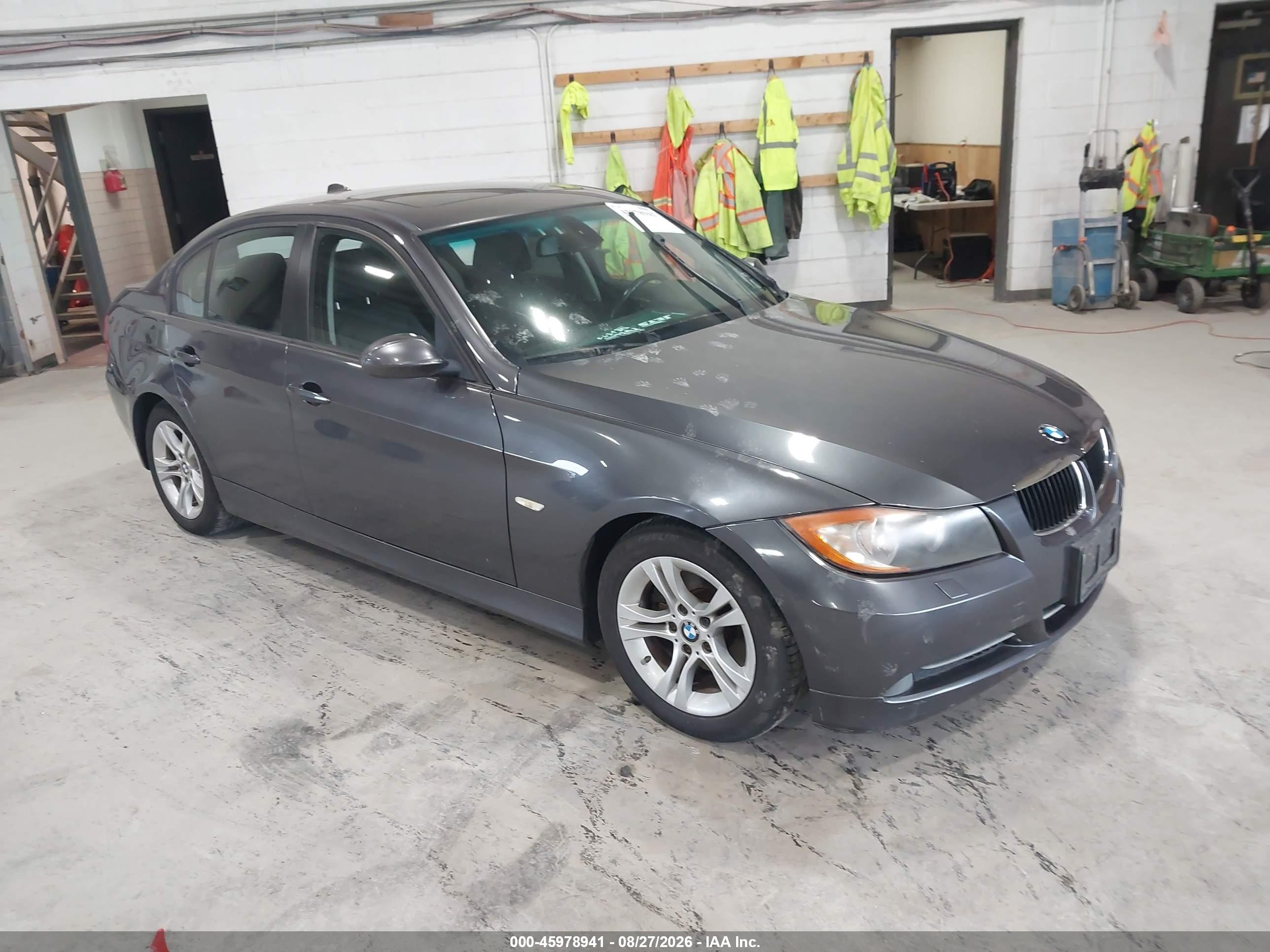 2008 Bmw 328i   Gray vin: WBAVC53568F010362