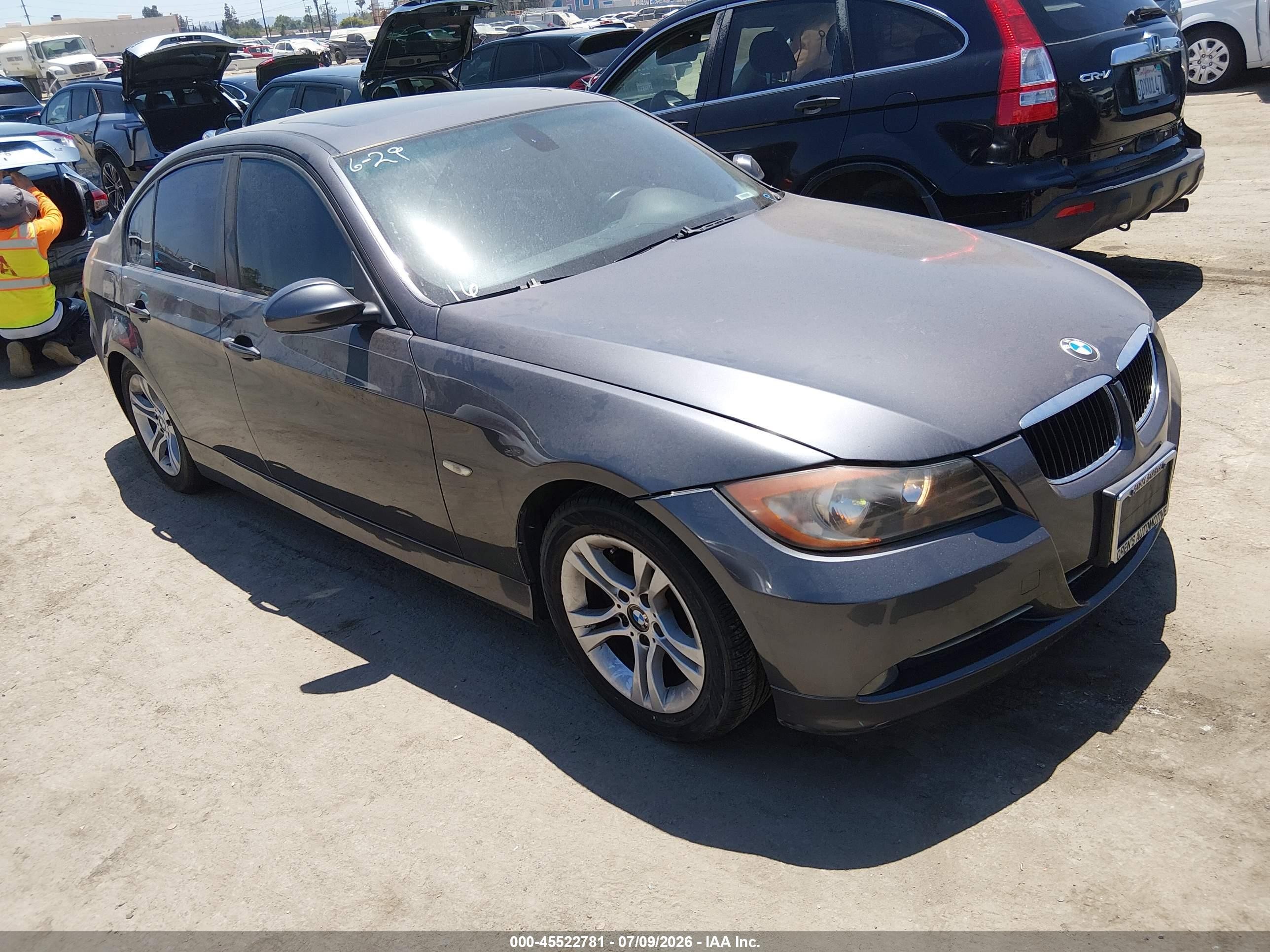2008 Bmw 328i   Gray vin: WBAVC53568FZ86139