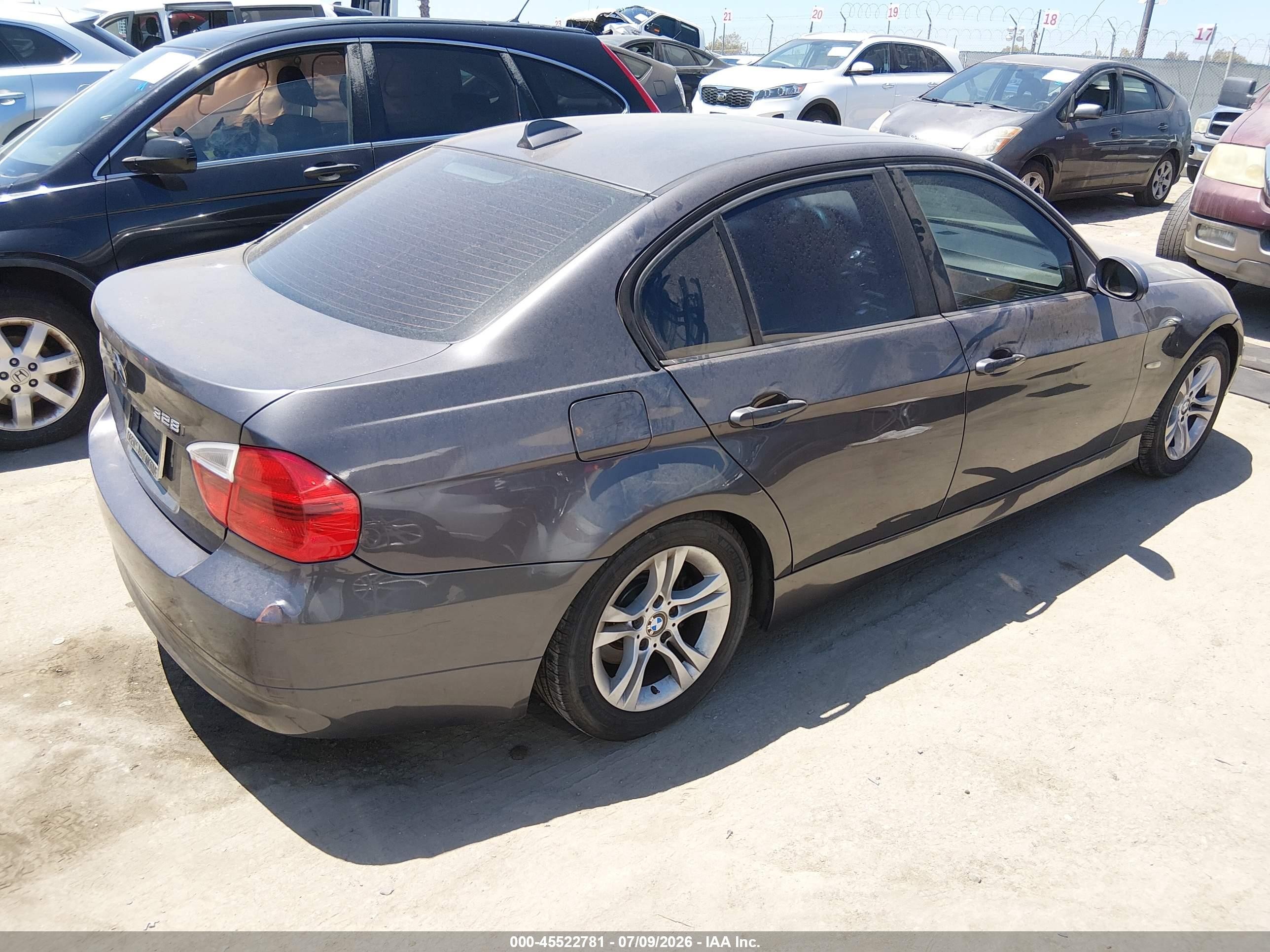 2008 Bmw 328i   Gray vin: WBAVC53568FZ86139