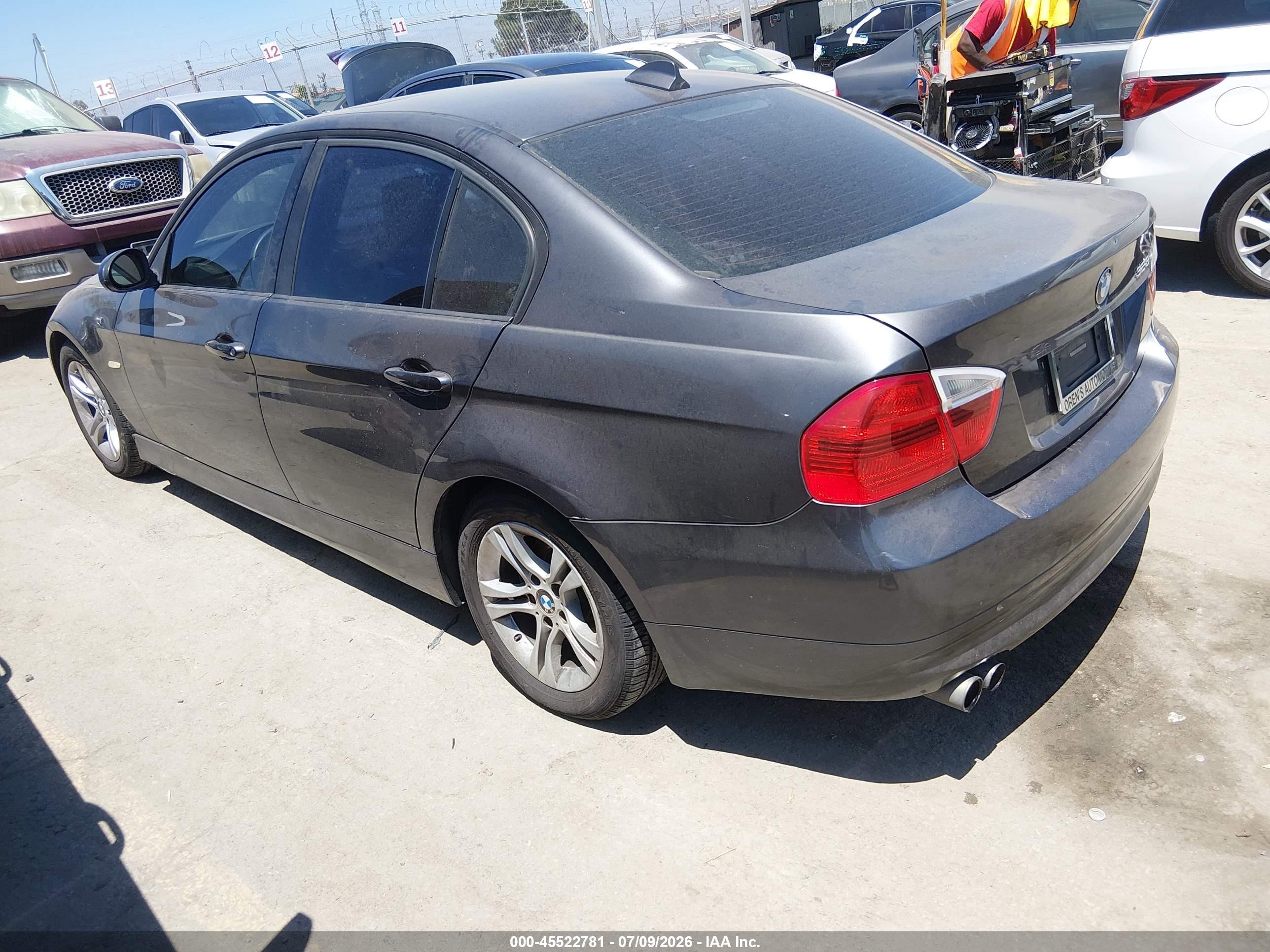 2008 Bmw 328i   Gray vin: WBAVC53568FZ86139
