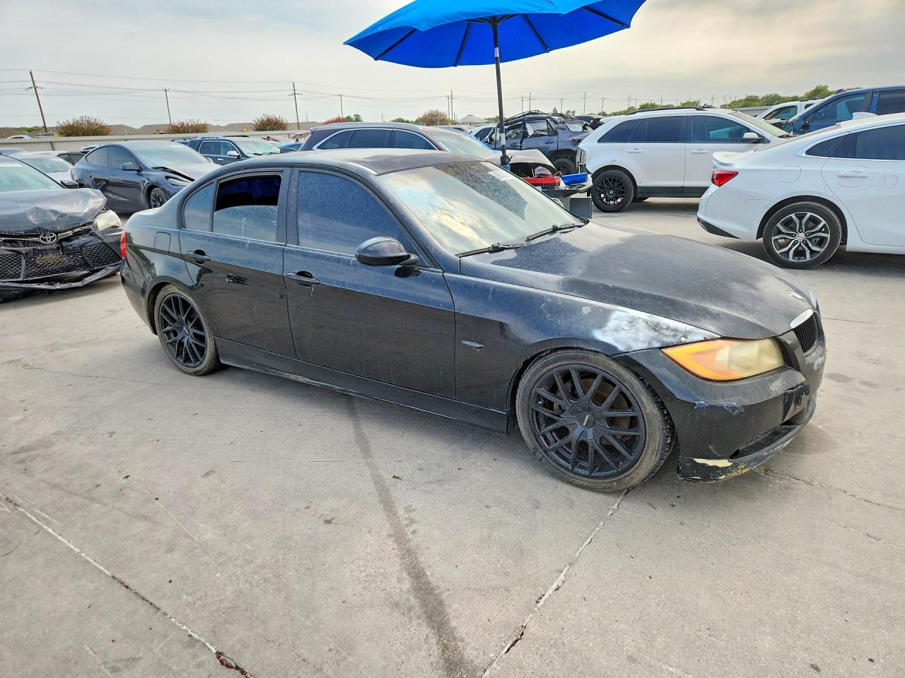 2007 Bmw 328 I Sulev Черный vin: WBAVC53597FZ70743