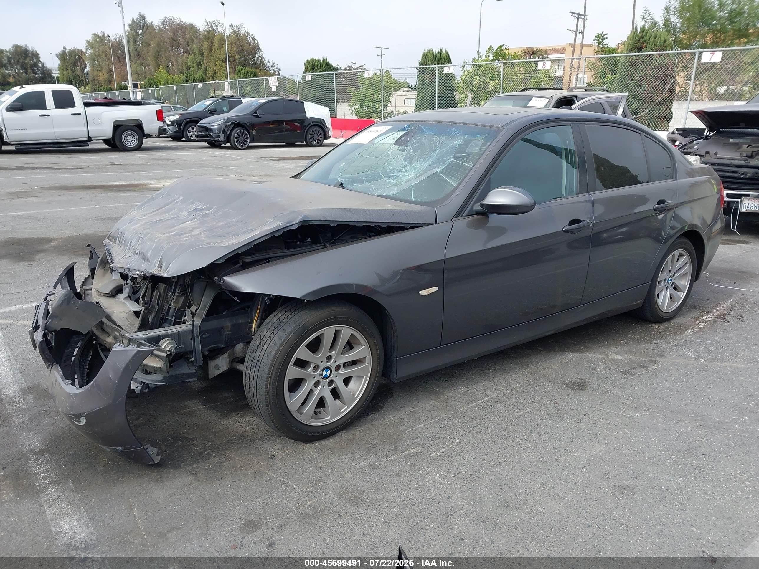 2007 Bmw 328i   Gray vin: WBAVC535X7FZ76454