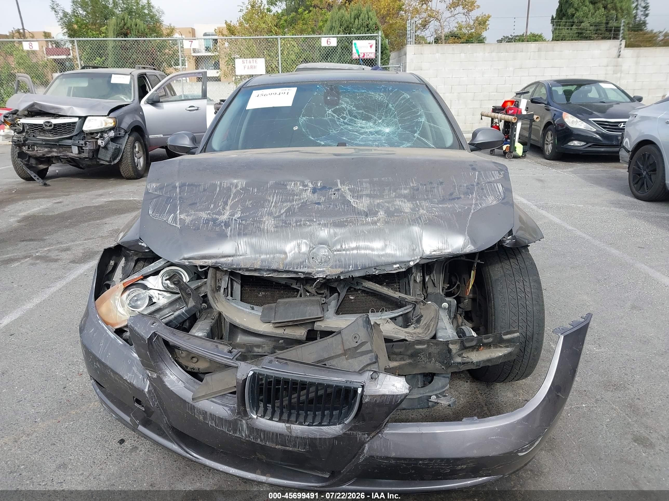 2007 Bmw 328i   Gray vin: WBAVC535X7FZ76454