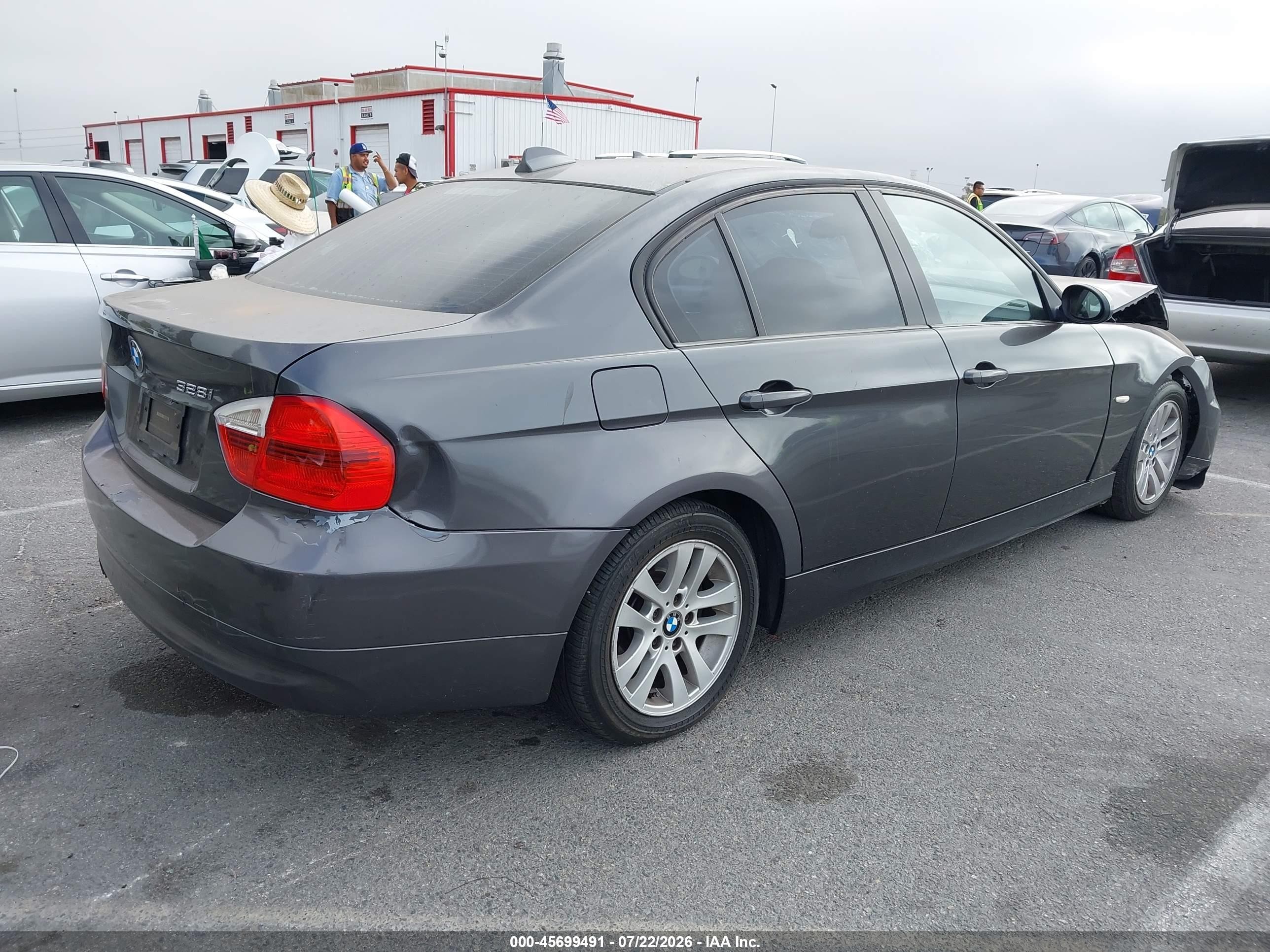 2007 Bmw 328i   Gray vin: WBAVC535X7FZ76454