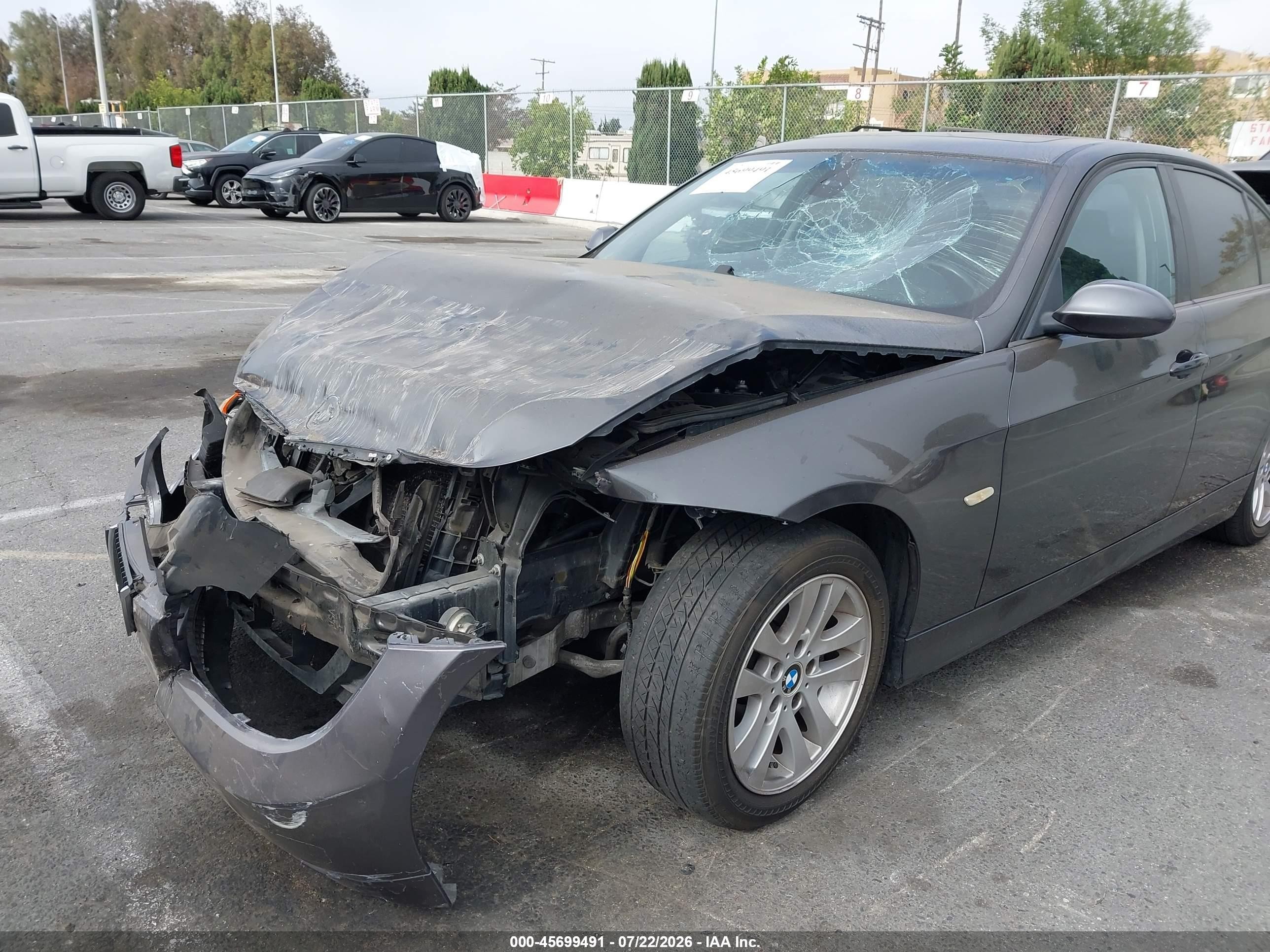 2007 Bmw 328i   Gray vin: WBAVC535X7FZ76454