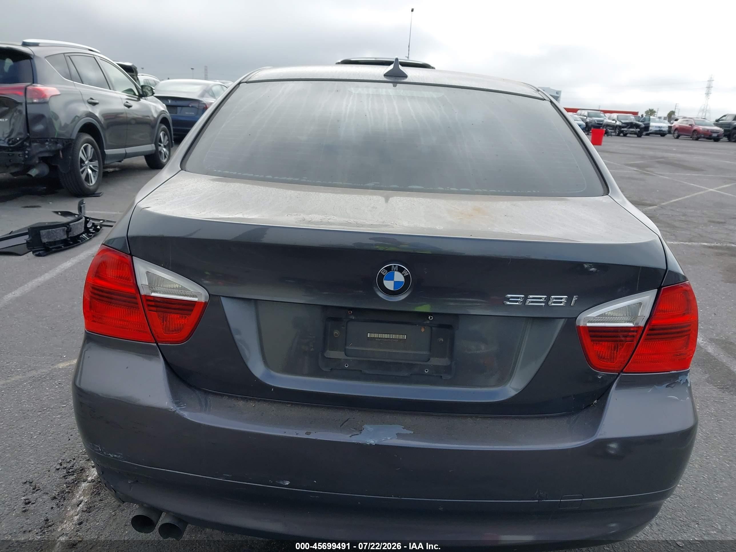 2007 Bmw 328i   Gray vin: WBAVC535X7FZ76454