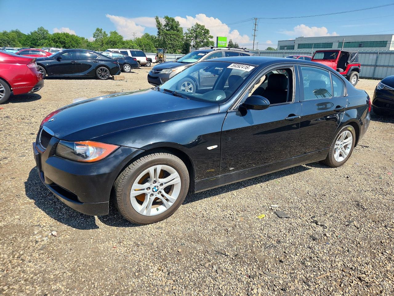 2008 Bmw 328 I Sulev Black vin: WBAVC535X8F010347