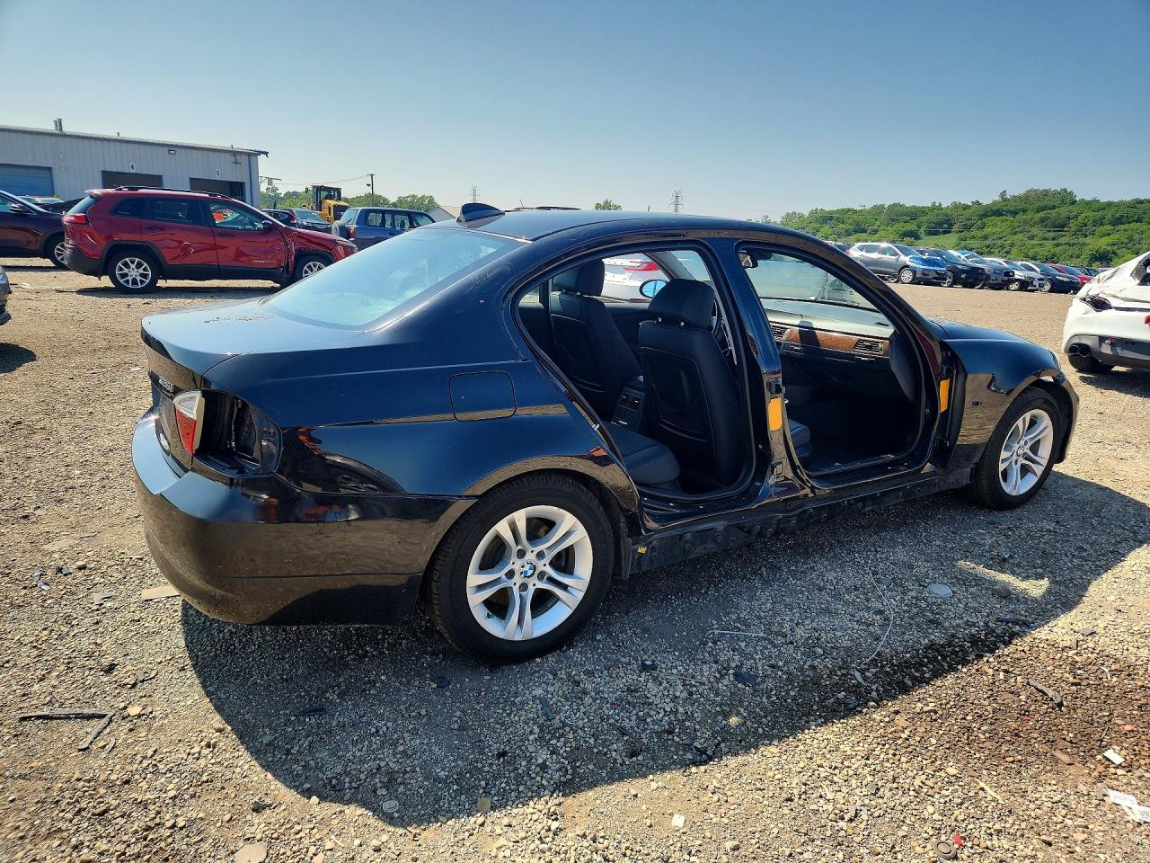 2008 Bmw 328 I Sulev Black vin: WBAVC535X8F010347