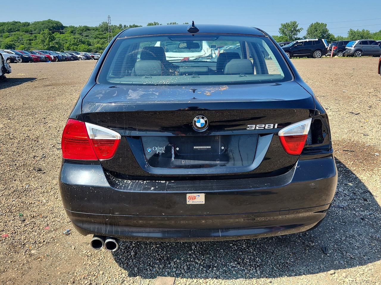 2008 Bmw 328 I Sulev Black vin: WBAVC535X8F010347