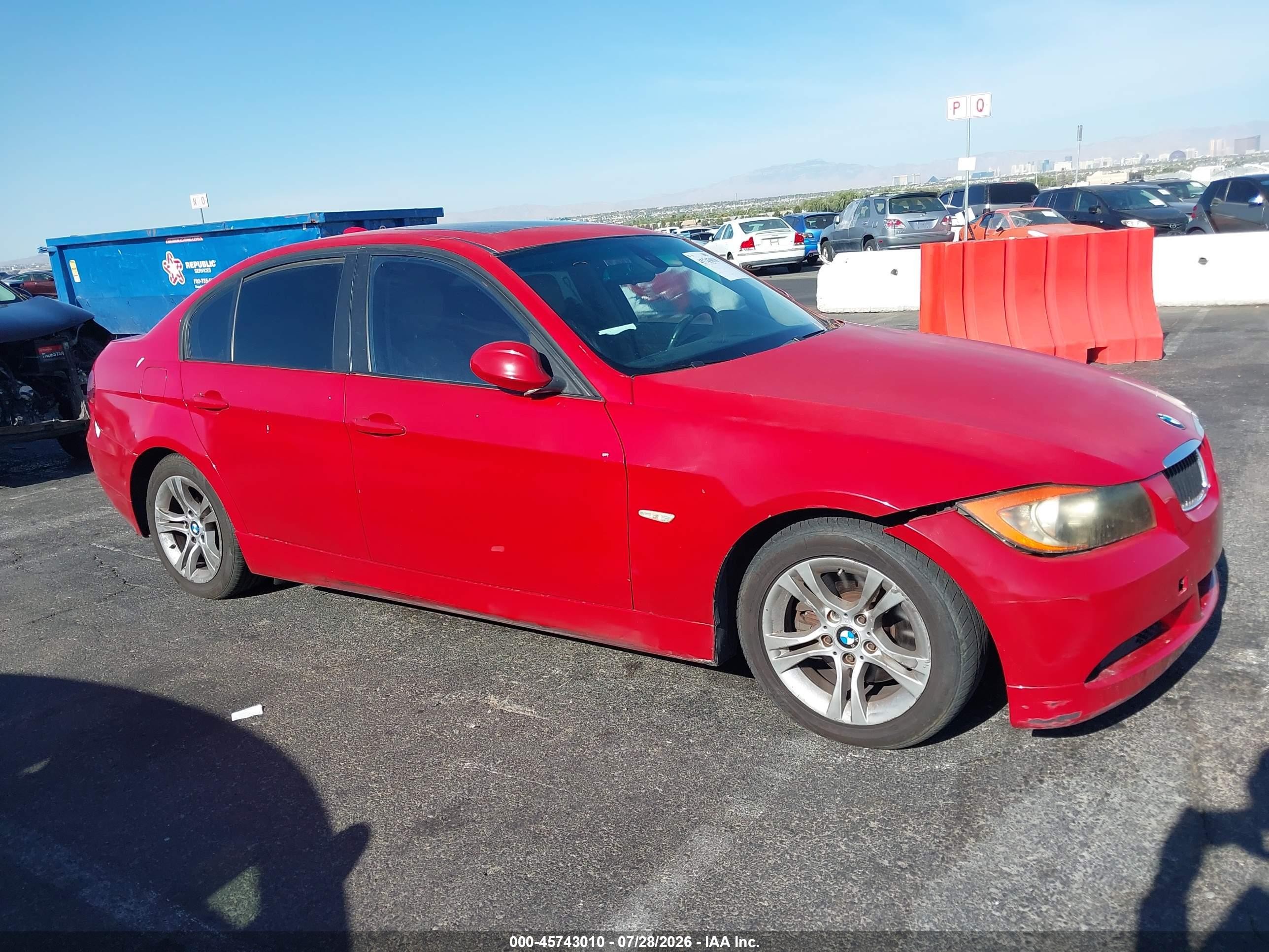 2008 Bmw 328i   Red vin: WBAVC535X8FZ82384