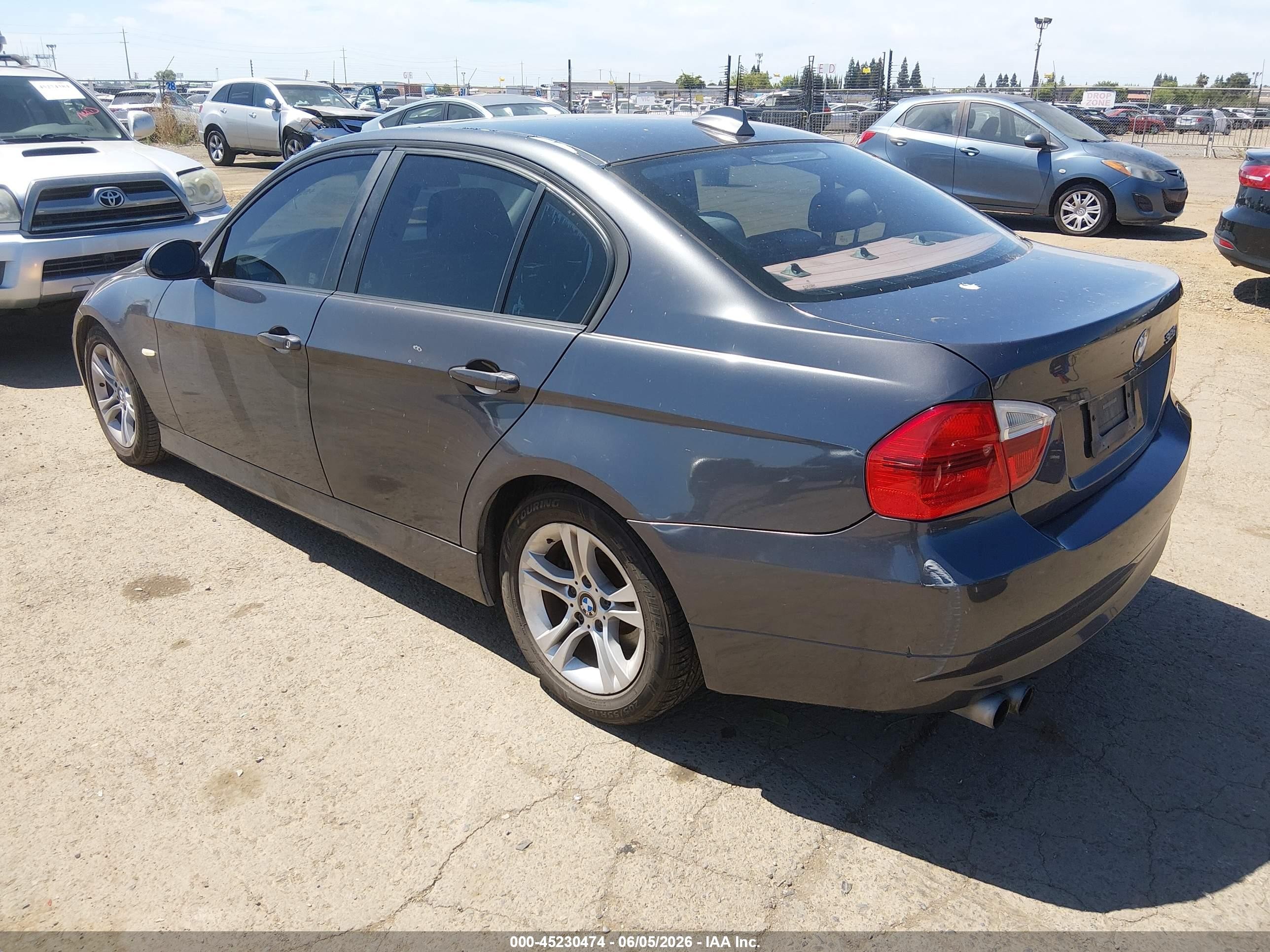 2008 Bmw 328i   Gray vin: WBAVC57598NK77396