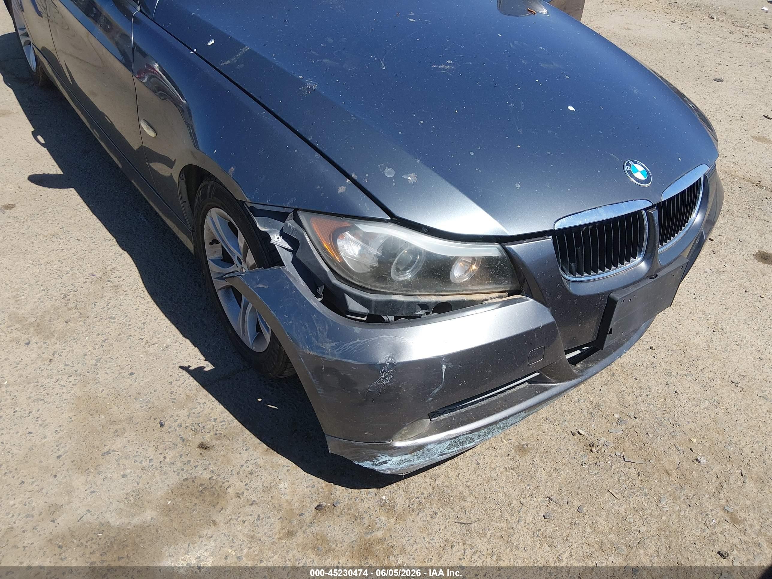 2008 Bmw 328i   Gray vin: WBAVC57598NK77396