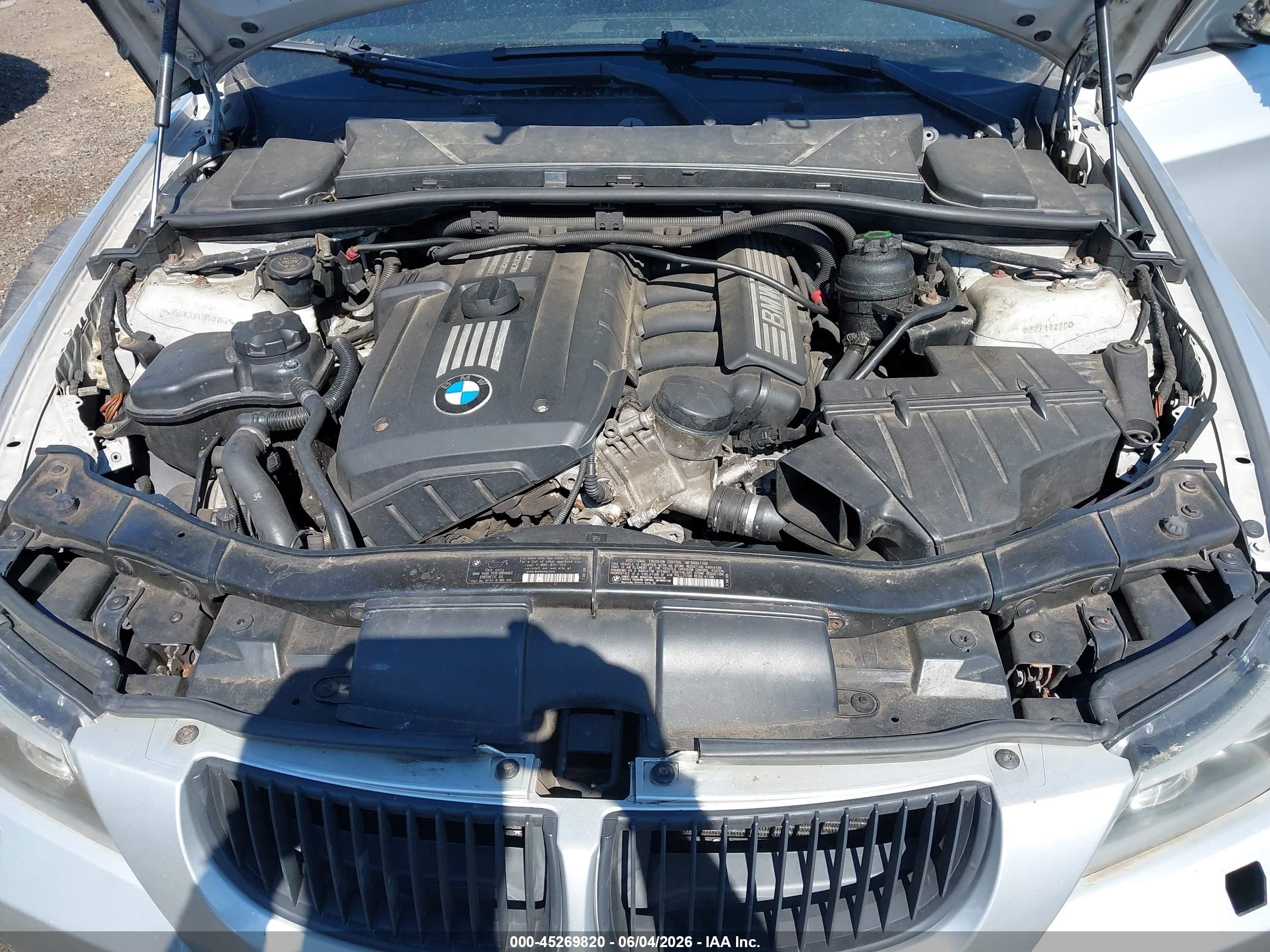2007 Bmw 328xi   Silver vin: WBAVC73507KP35862