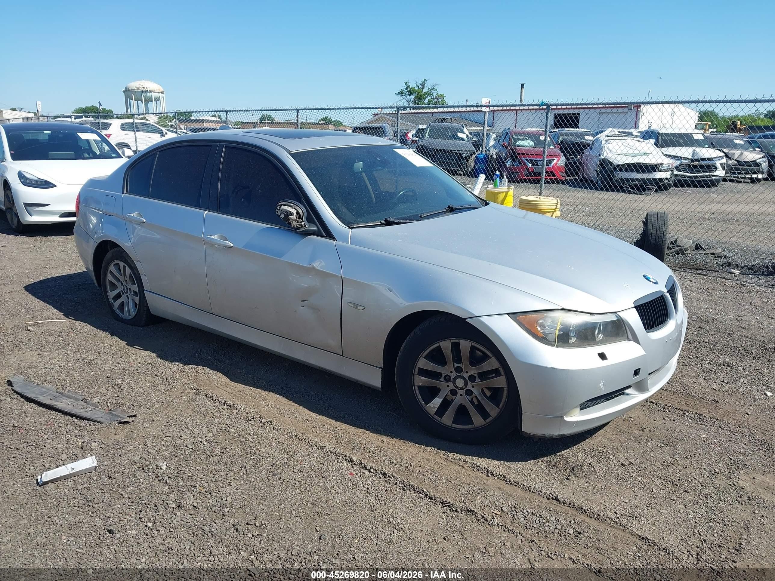 2007 Bmw 328xi   Silver vin: WBAVC73507KP35862