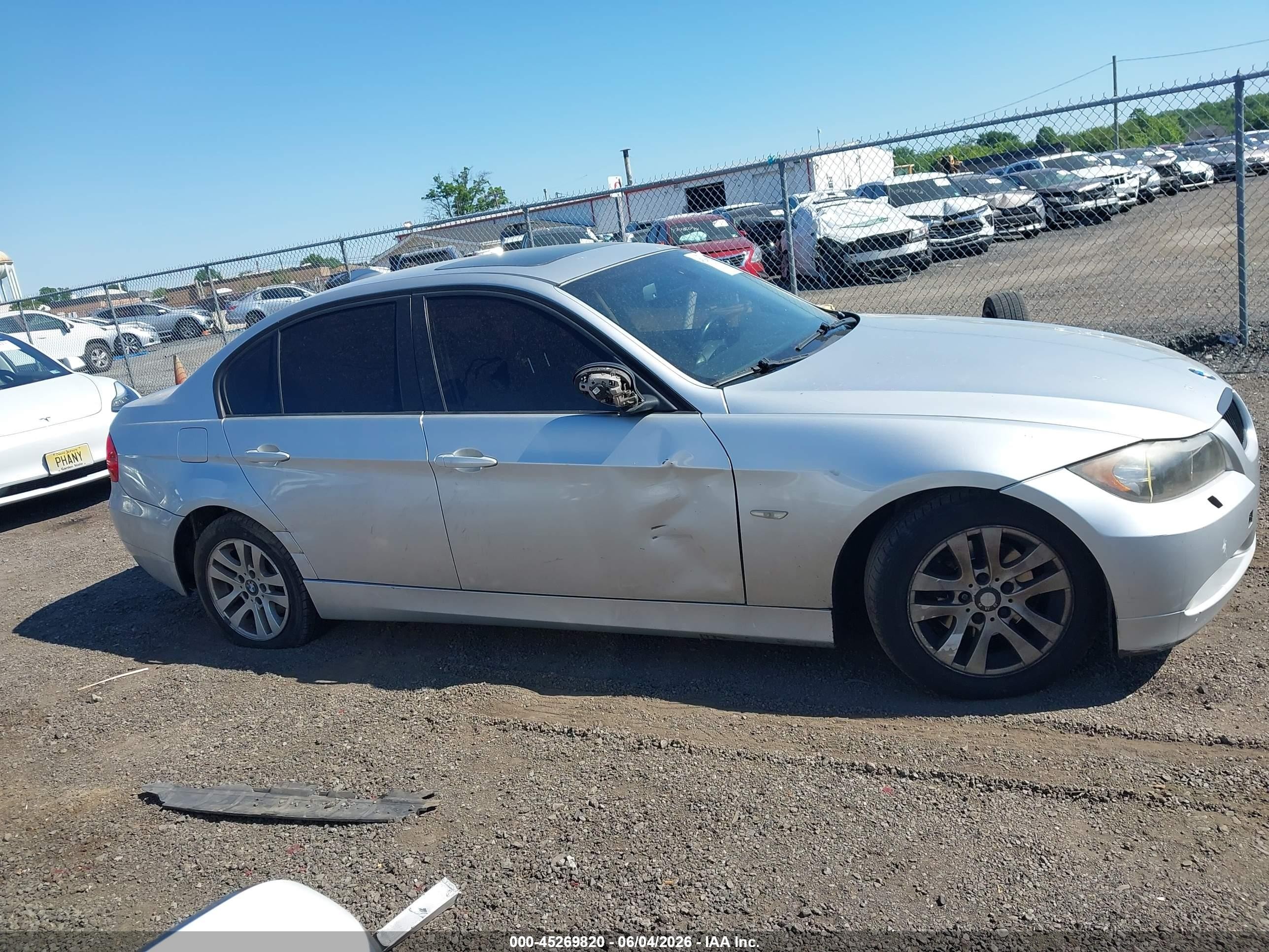 2007 Bmw 328xi   Silver vin: WBAVC73507KP35862