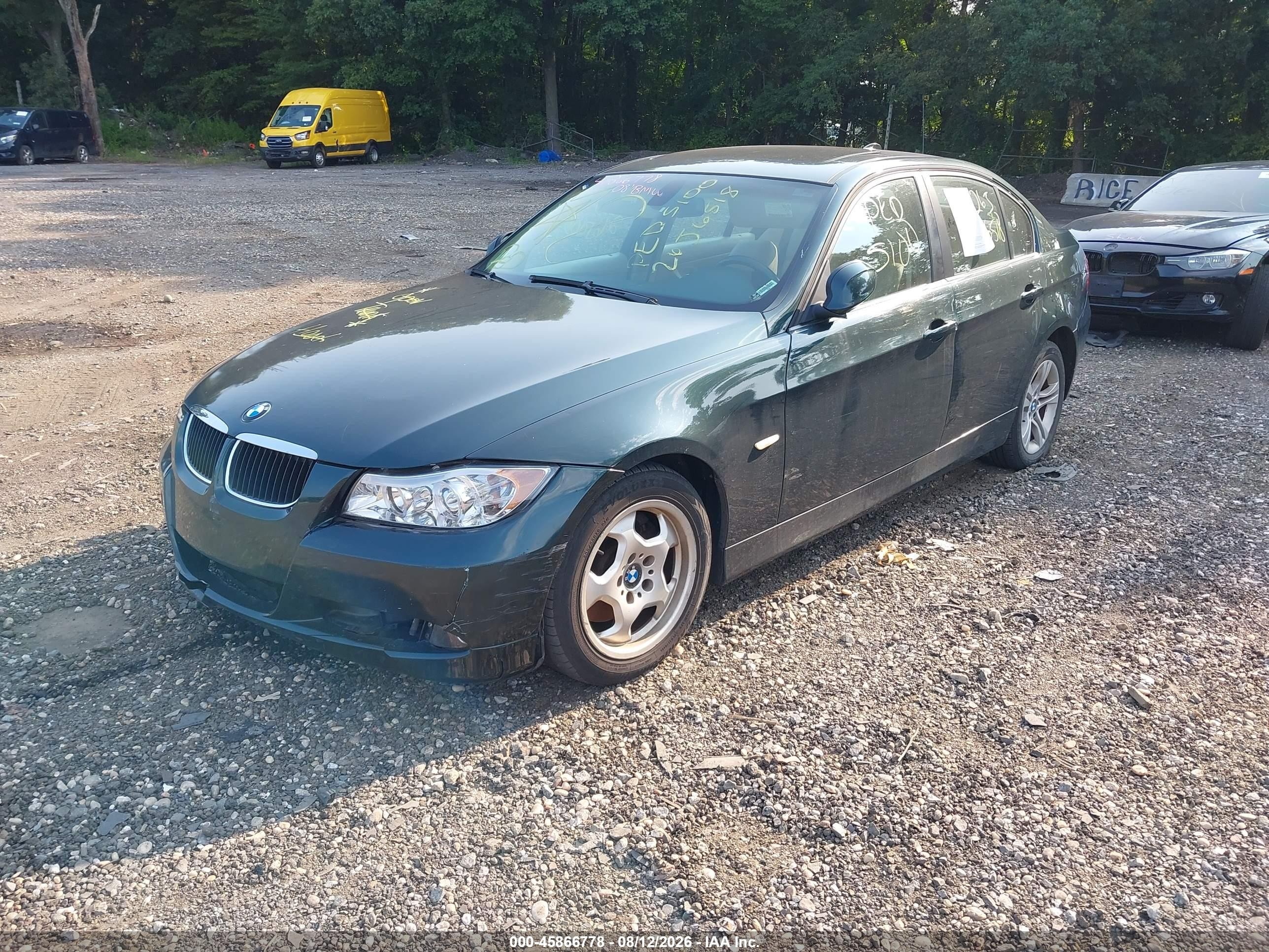 2008 Bmw 328xi   Зеленый vin: WBAVC73528KP38957