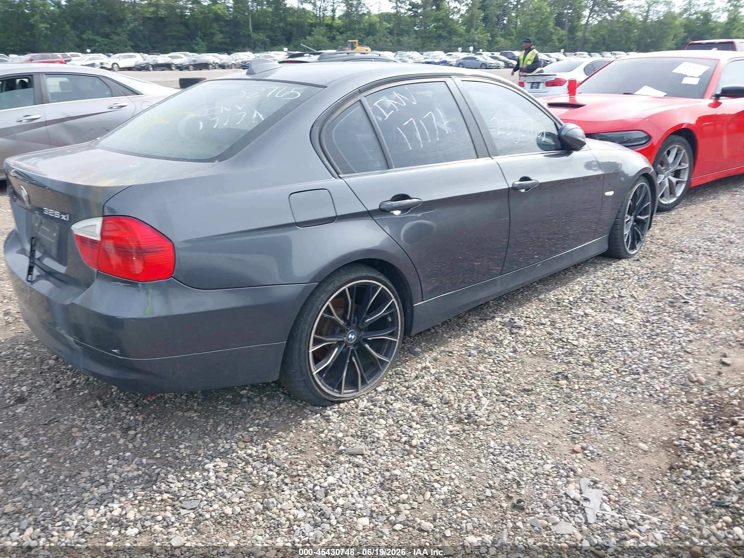 2008 Bmw 328xi   Gray vin: WBAVC73528KX90671