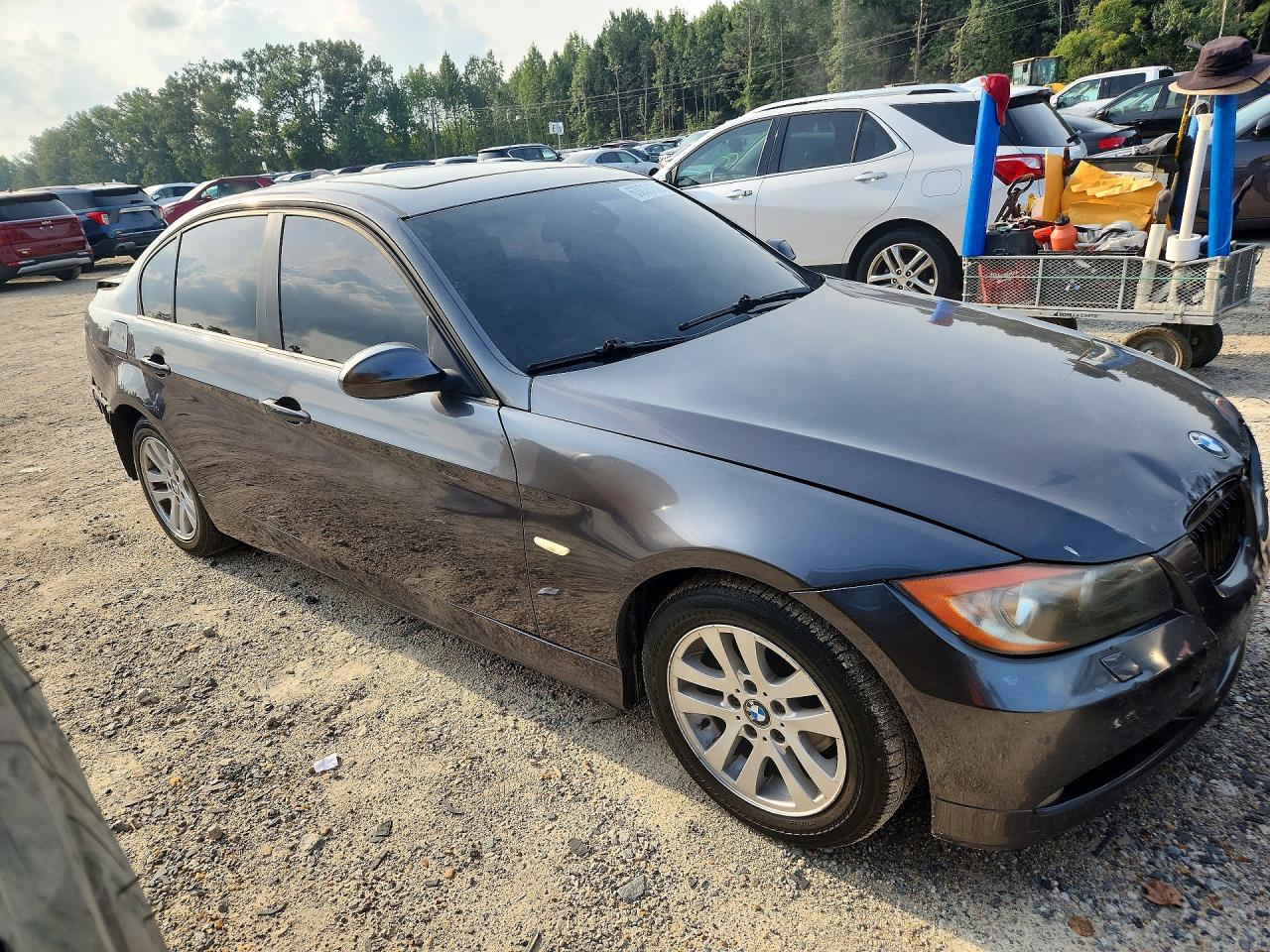 2007 Bmw 328 Xi Gray vin: WBAVC73537KP31921