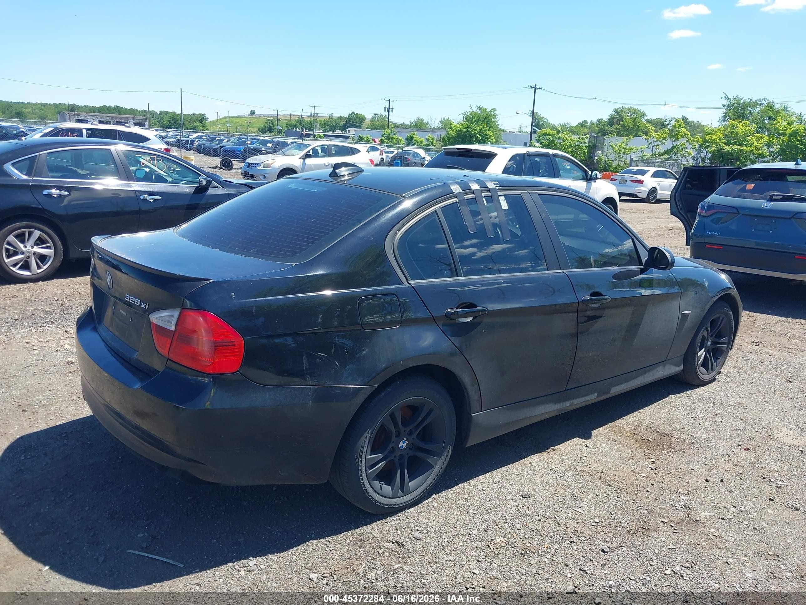 2008 Bmw 328xi   Black vin: WBAVC73548KX90719