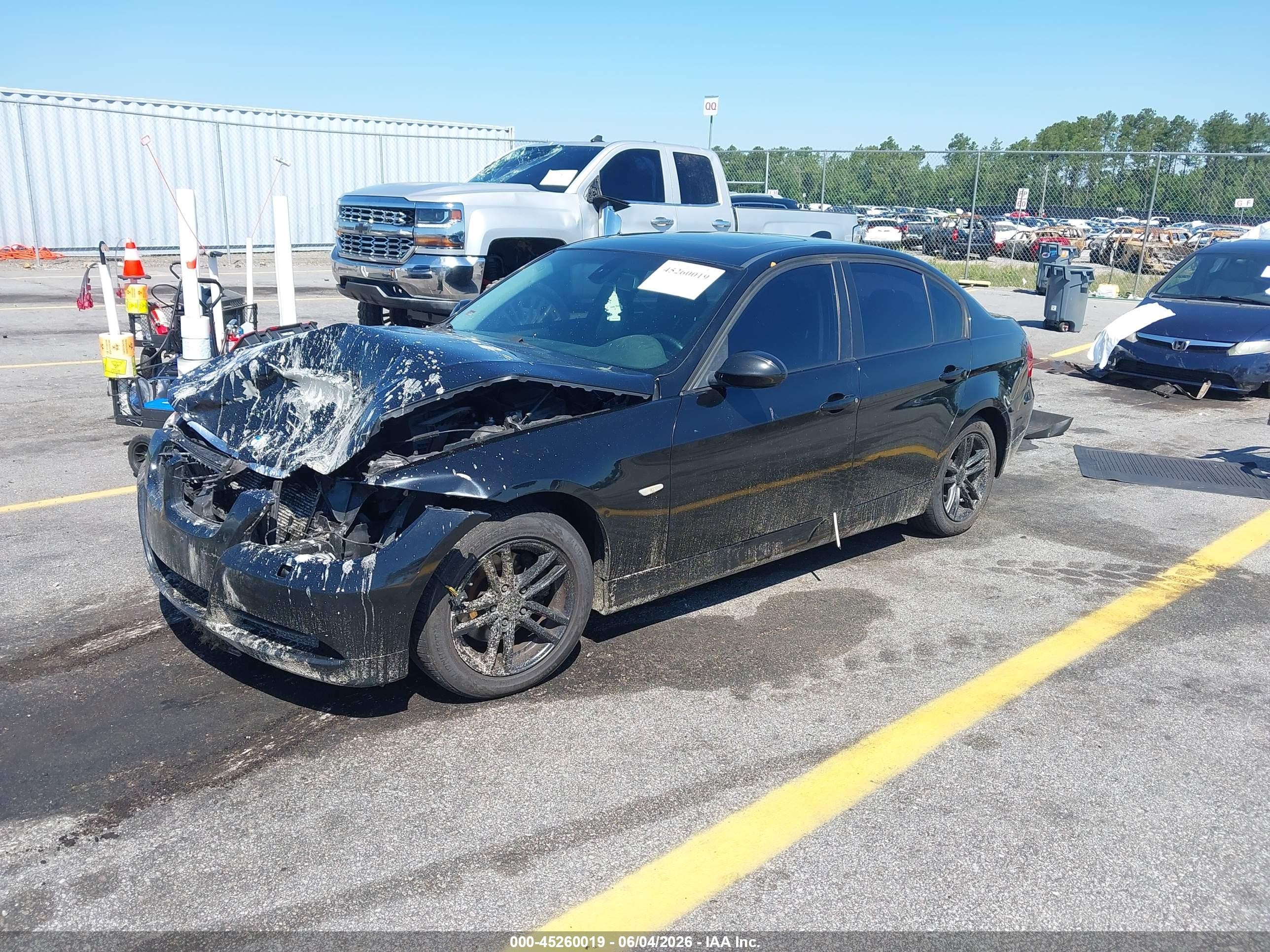 2007 Bmw 328xi Black vin: WBAVC73577KP34420