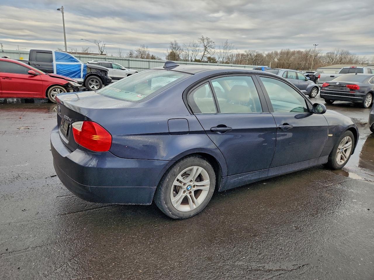 2008 Bmw 328 Xi Sulev Синий vin: WBAVC73578KX90505