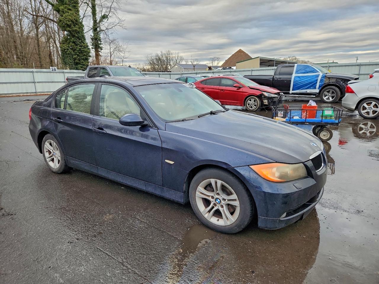 2008 Bmw 328 Xi Sulev Синий vin: WBAVC73578KX90505