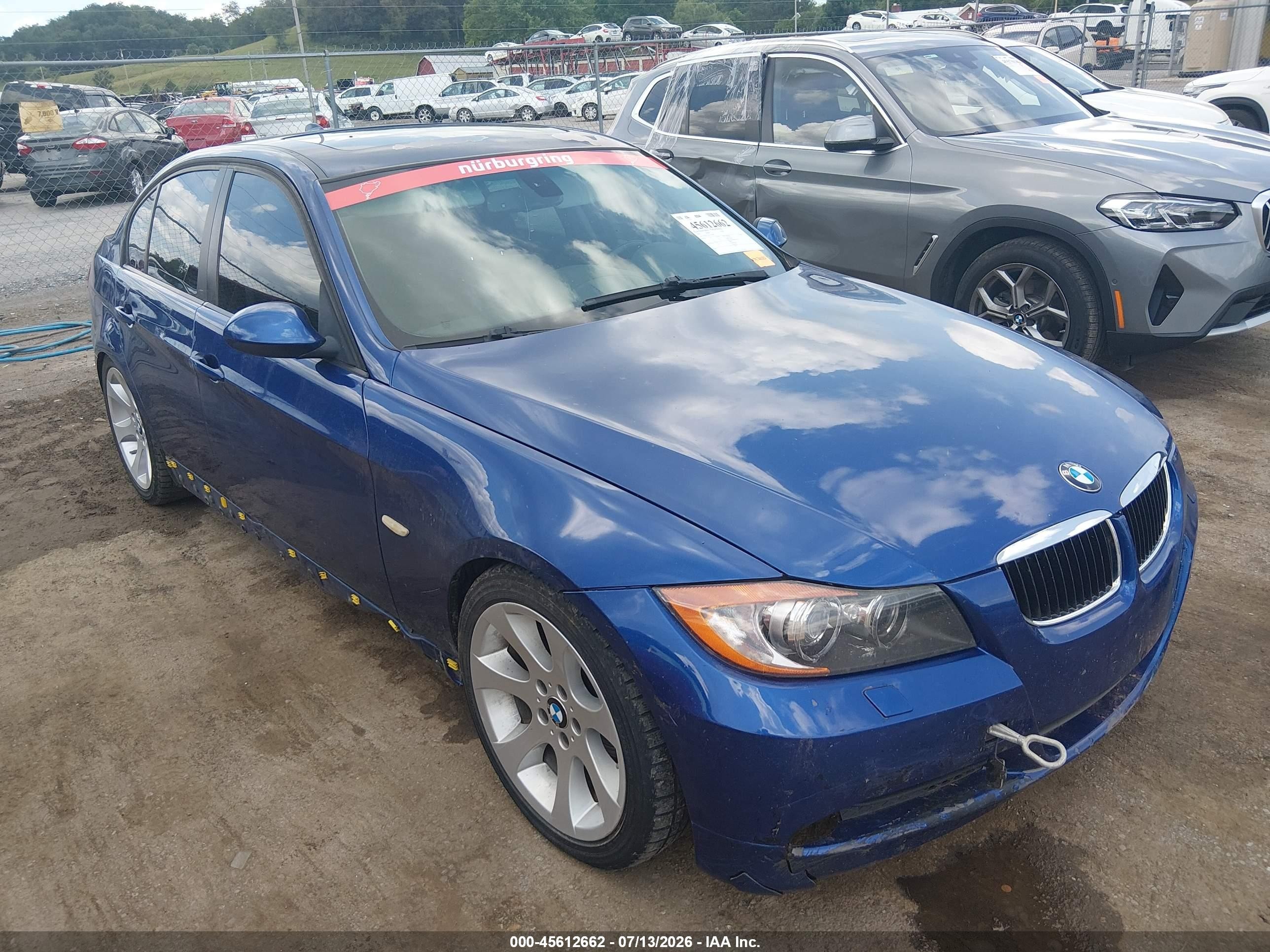 2007 Bmw 328xi   Синий vin: WBAVC735X7AC79796