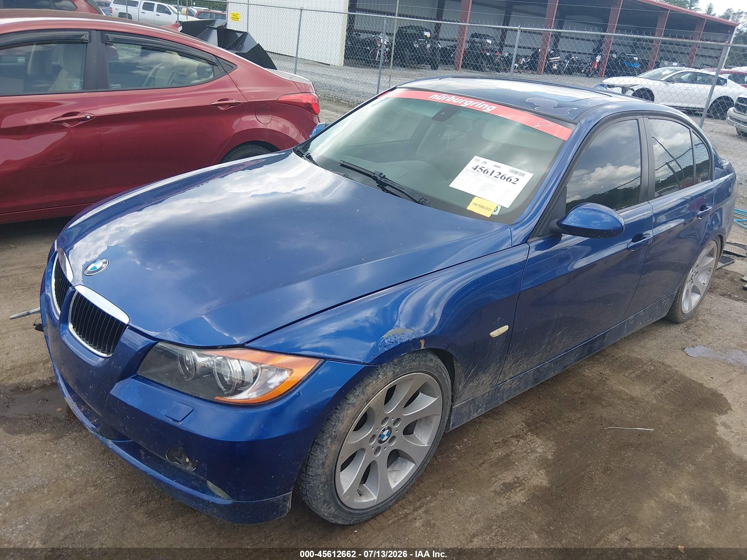 2007 Bmw 328xi   Blue vin: WBAVC735X7AC79796
