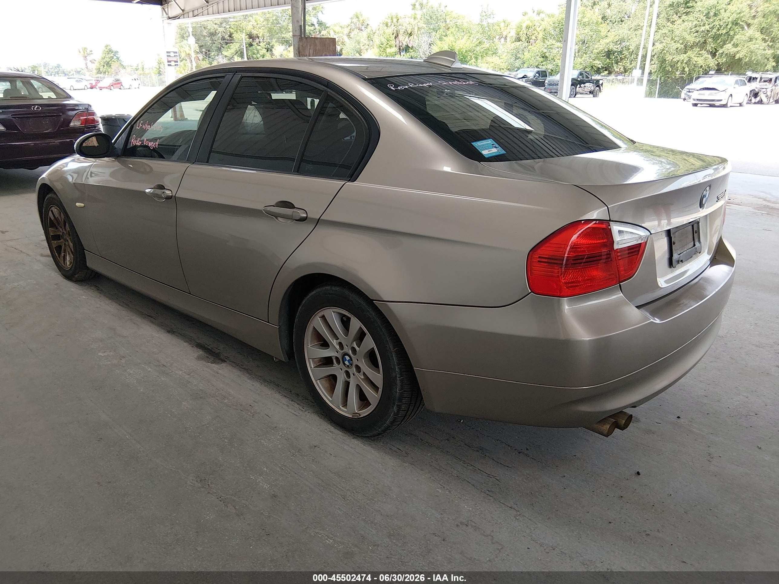 2007 Bmw 328xi   Beige vin: WBAVC93507K035240