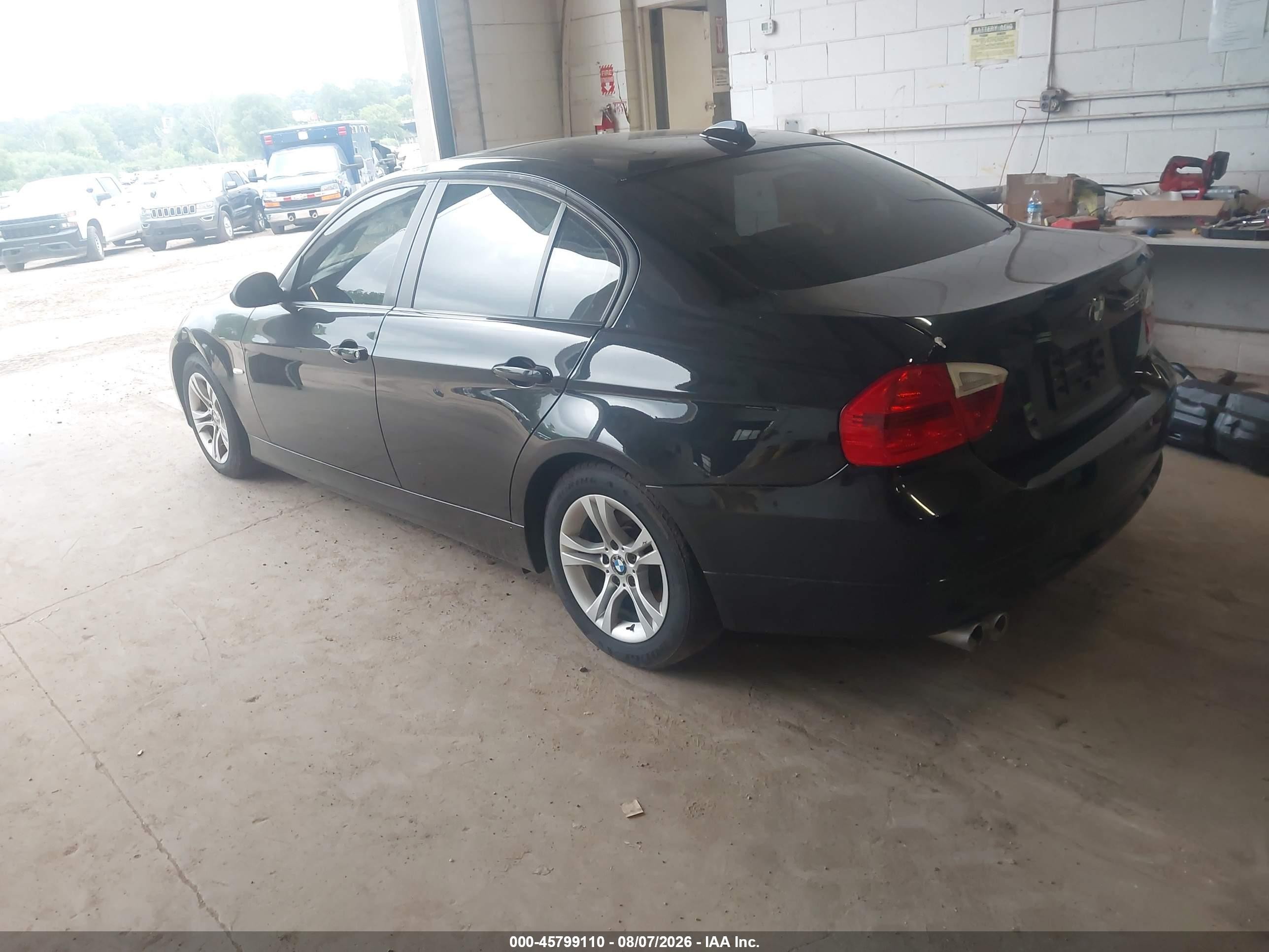 2008 Bmw 328xi Black vin: WBAVC93508K044358