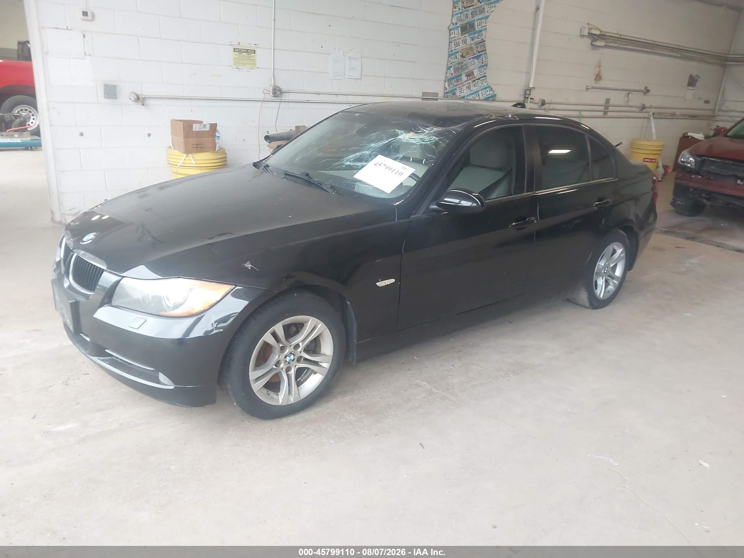 2008 Bmw 328xi Black vin: WBAVC93508K044358