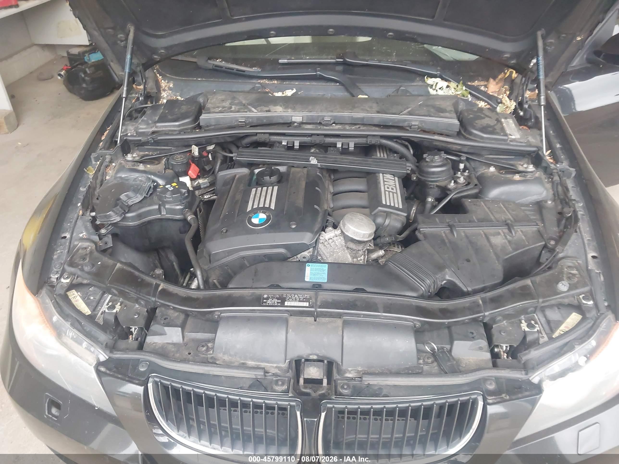 2008 Bmw 328xi Black vin: WBAVC93508K044358