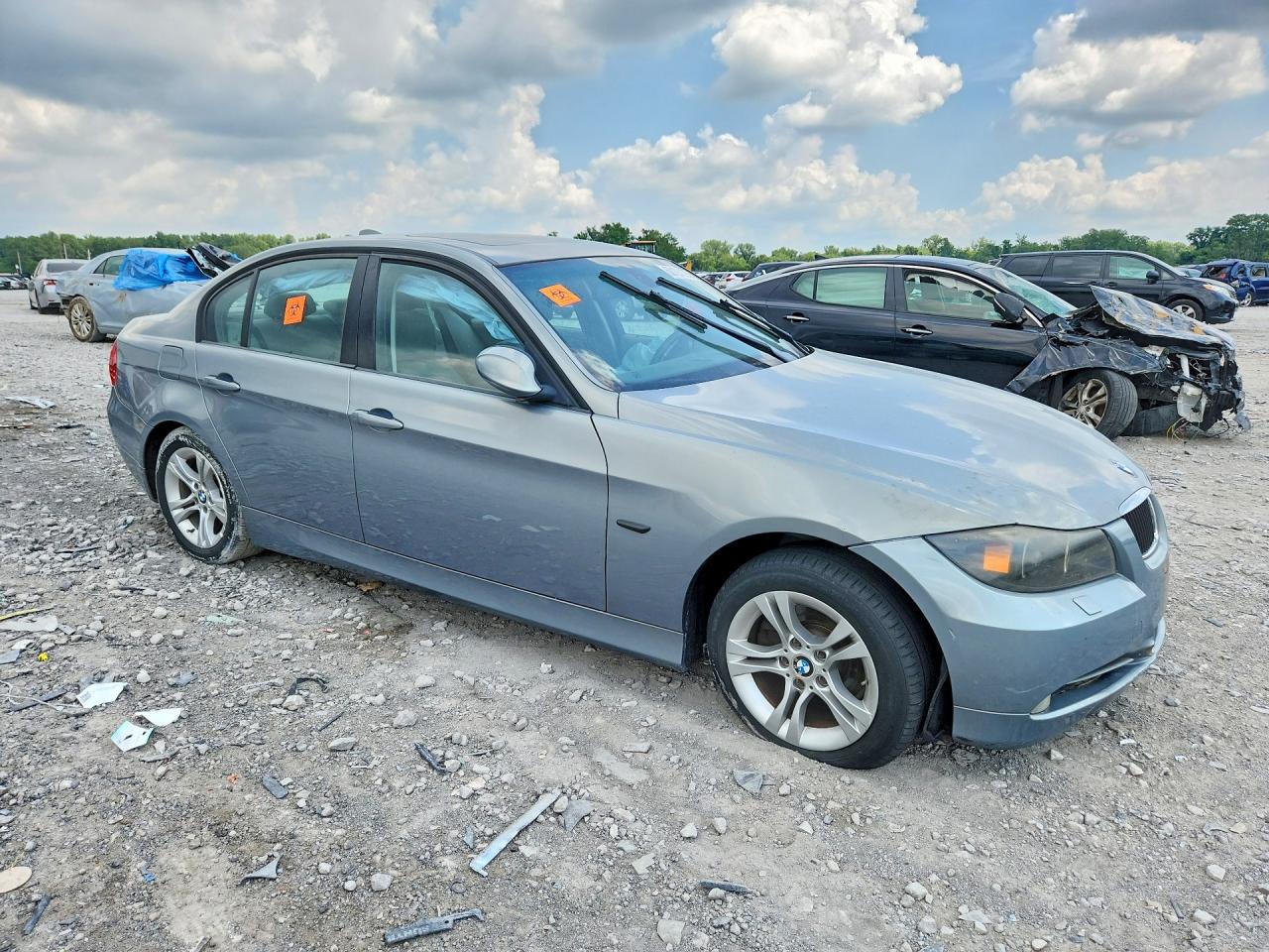 2008 Bmw 328 Silver vin: WBAVC93508K056722