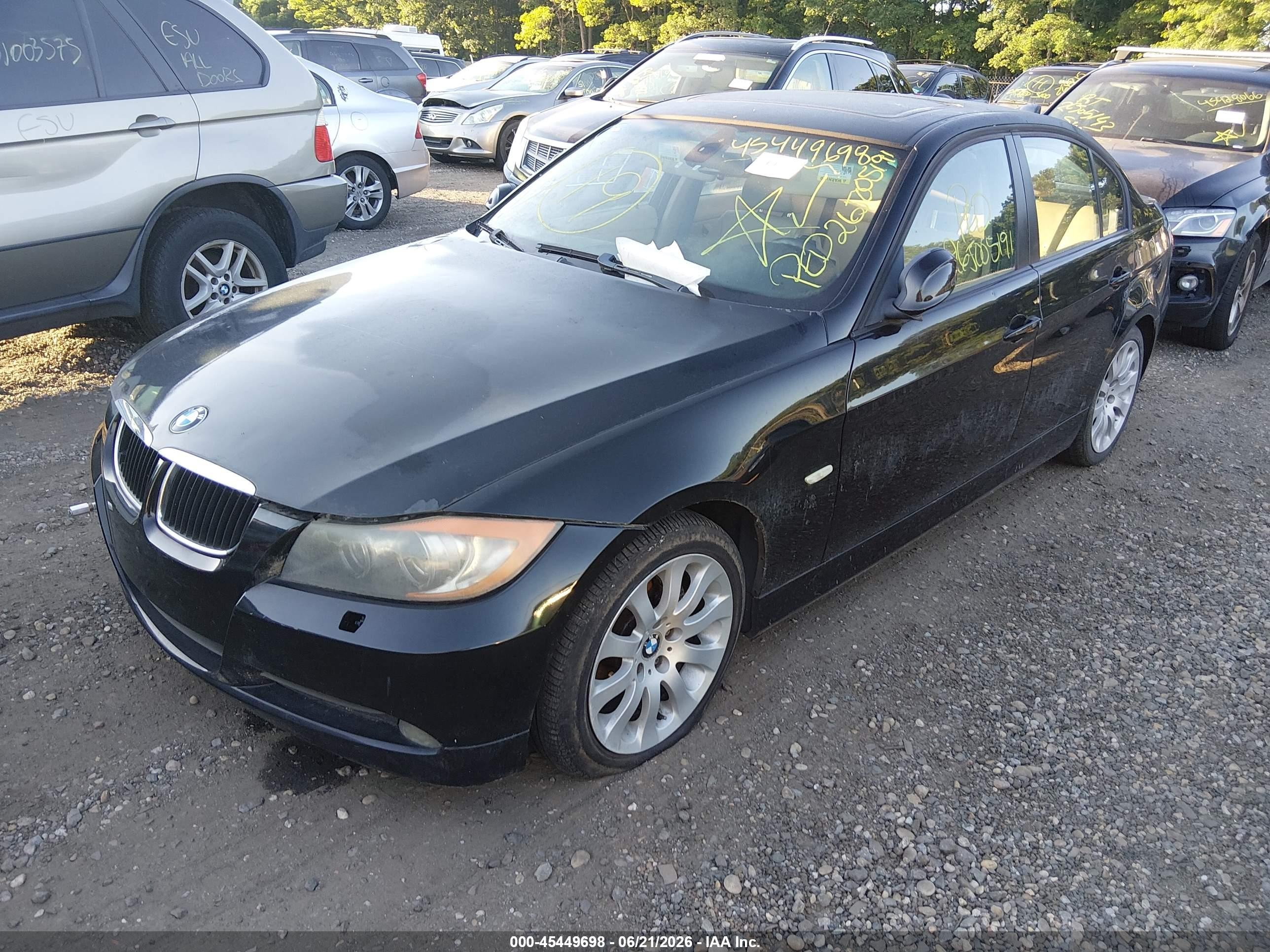 2007 Bmw 328xi   Black vin: WBAVC93517KZ70234