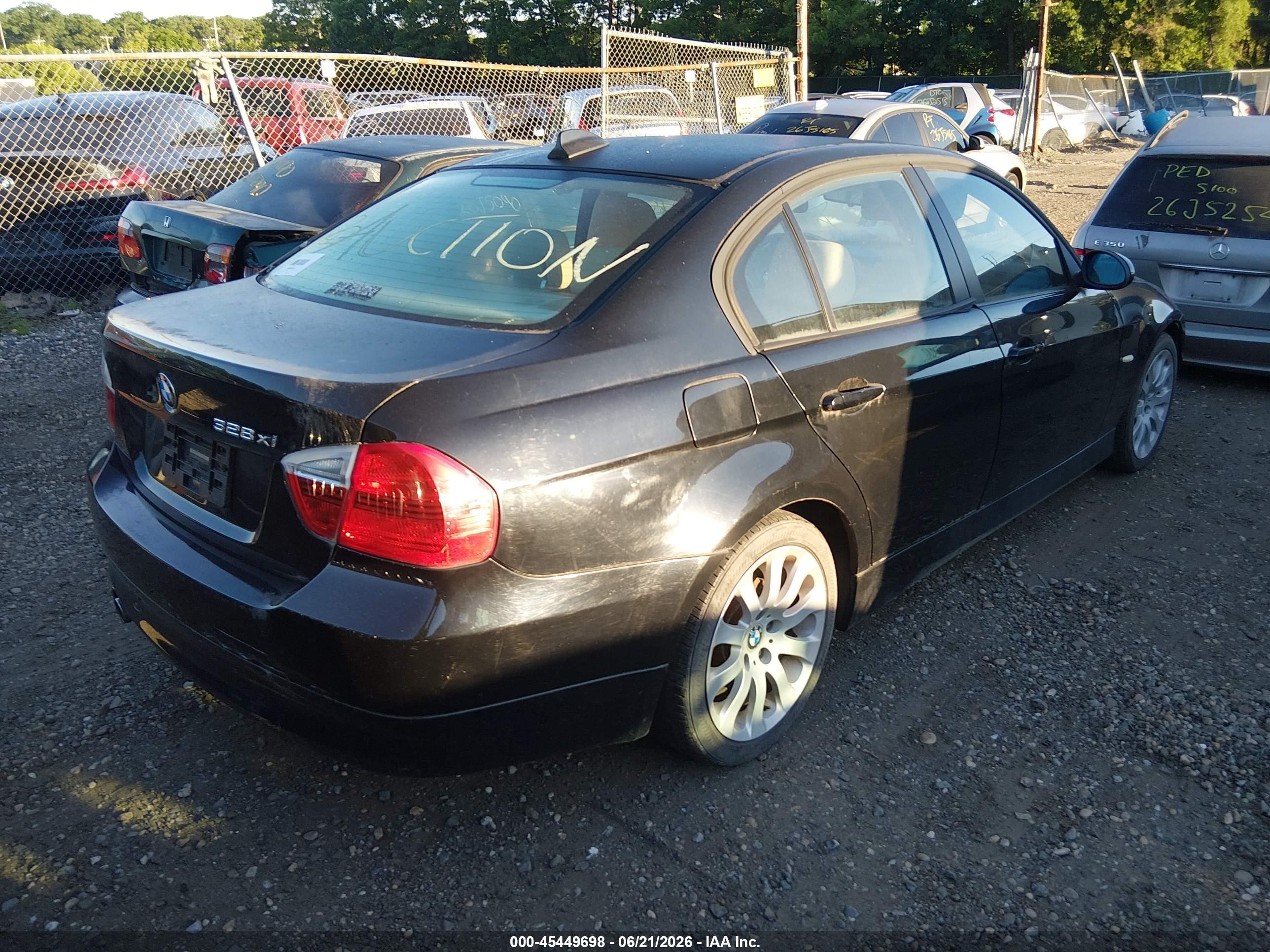 2007 Bmw 328xi   Black vin: WBAVC93517KZ70234