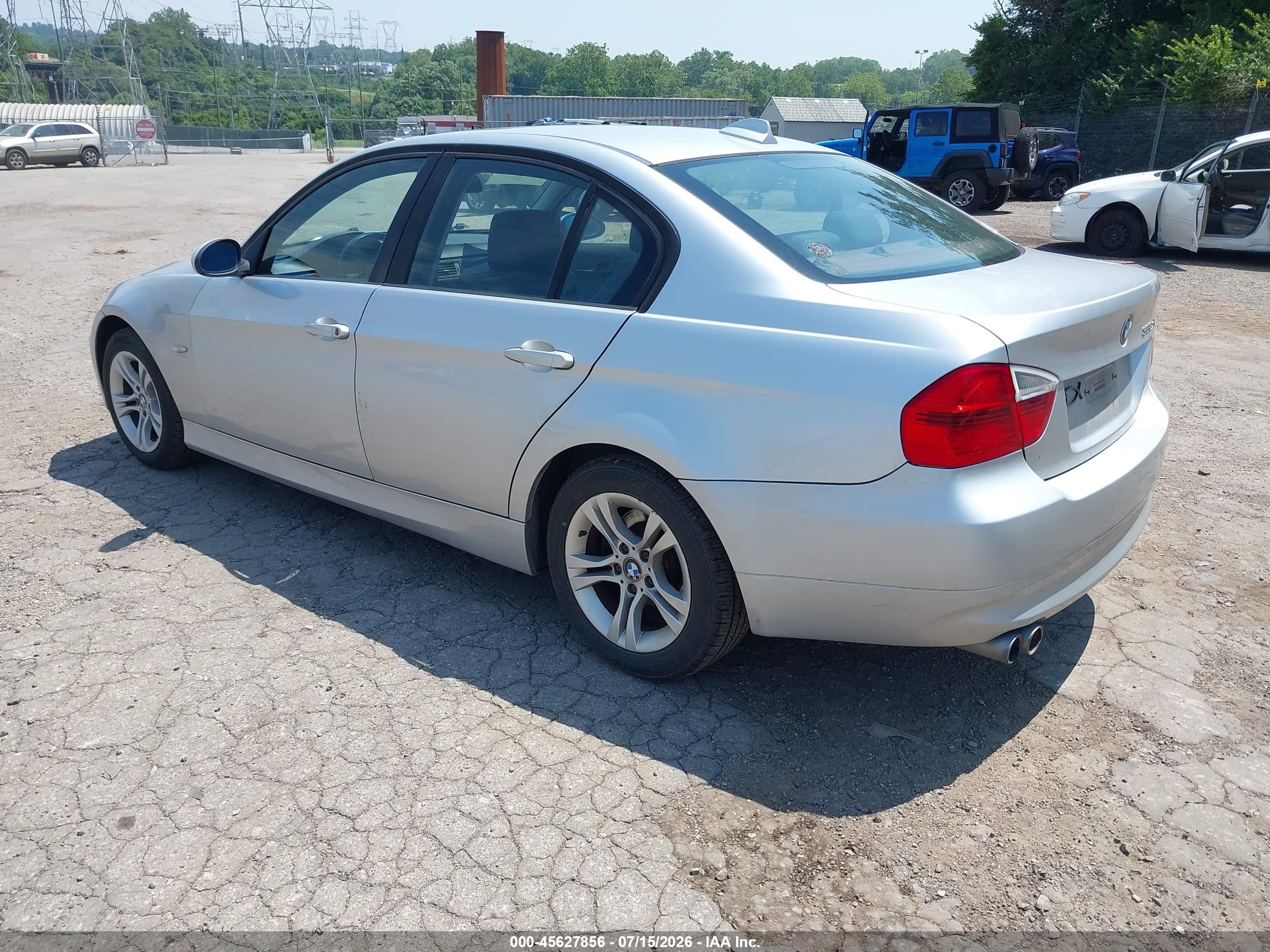 2008 Bmw 328xi   Silver vin: WBAVC93518K045020
