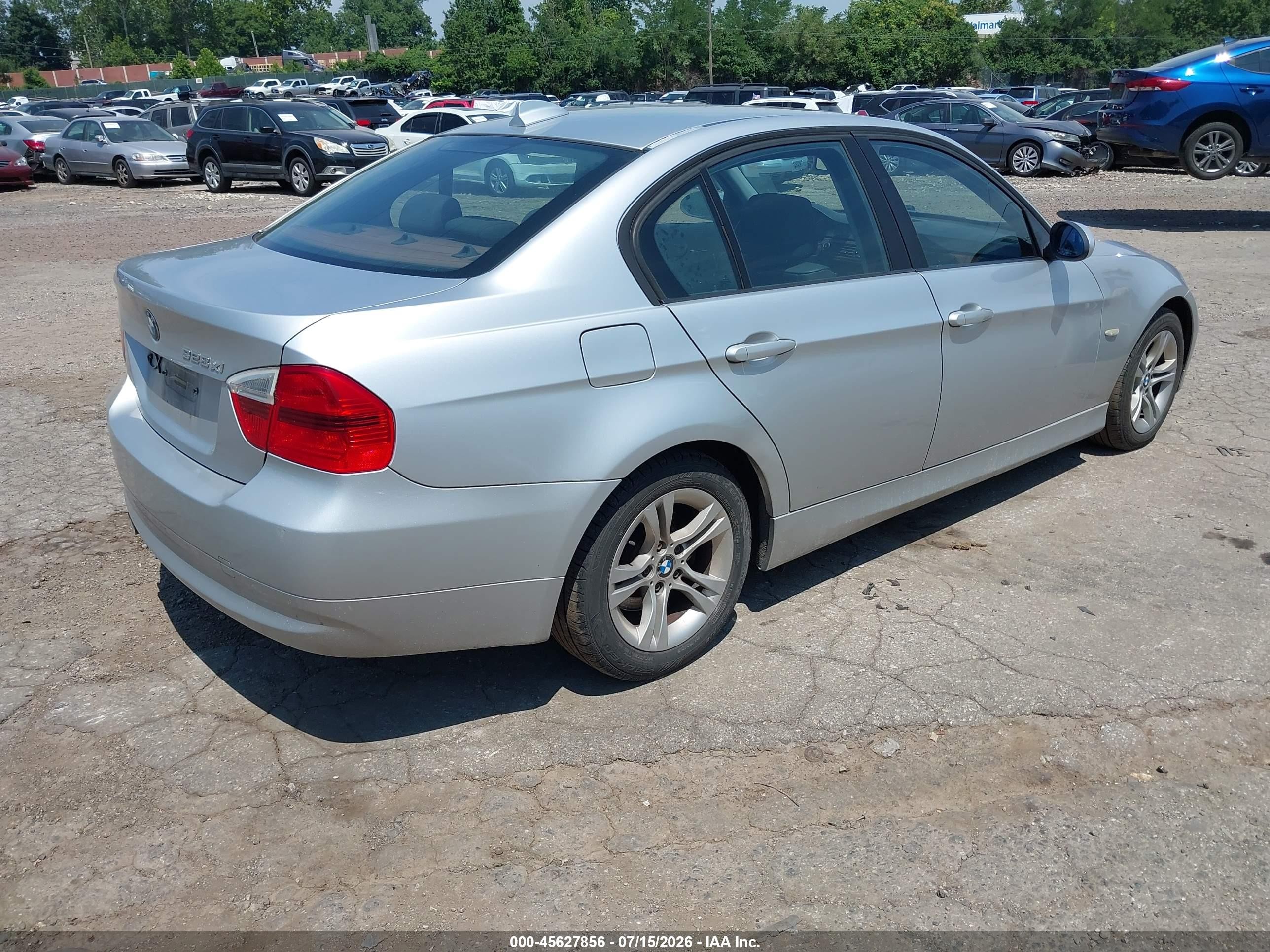 2008 Bmw 328xi   Silver vin: WBAVC93518K045020