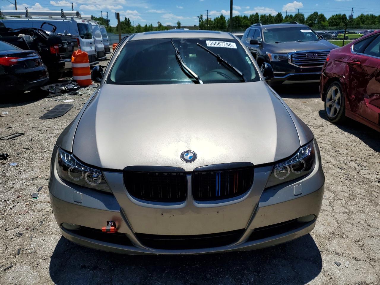 2007 Bmw 328 Xi Silver vin: WBAVC93527K034333