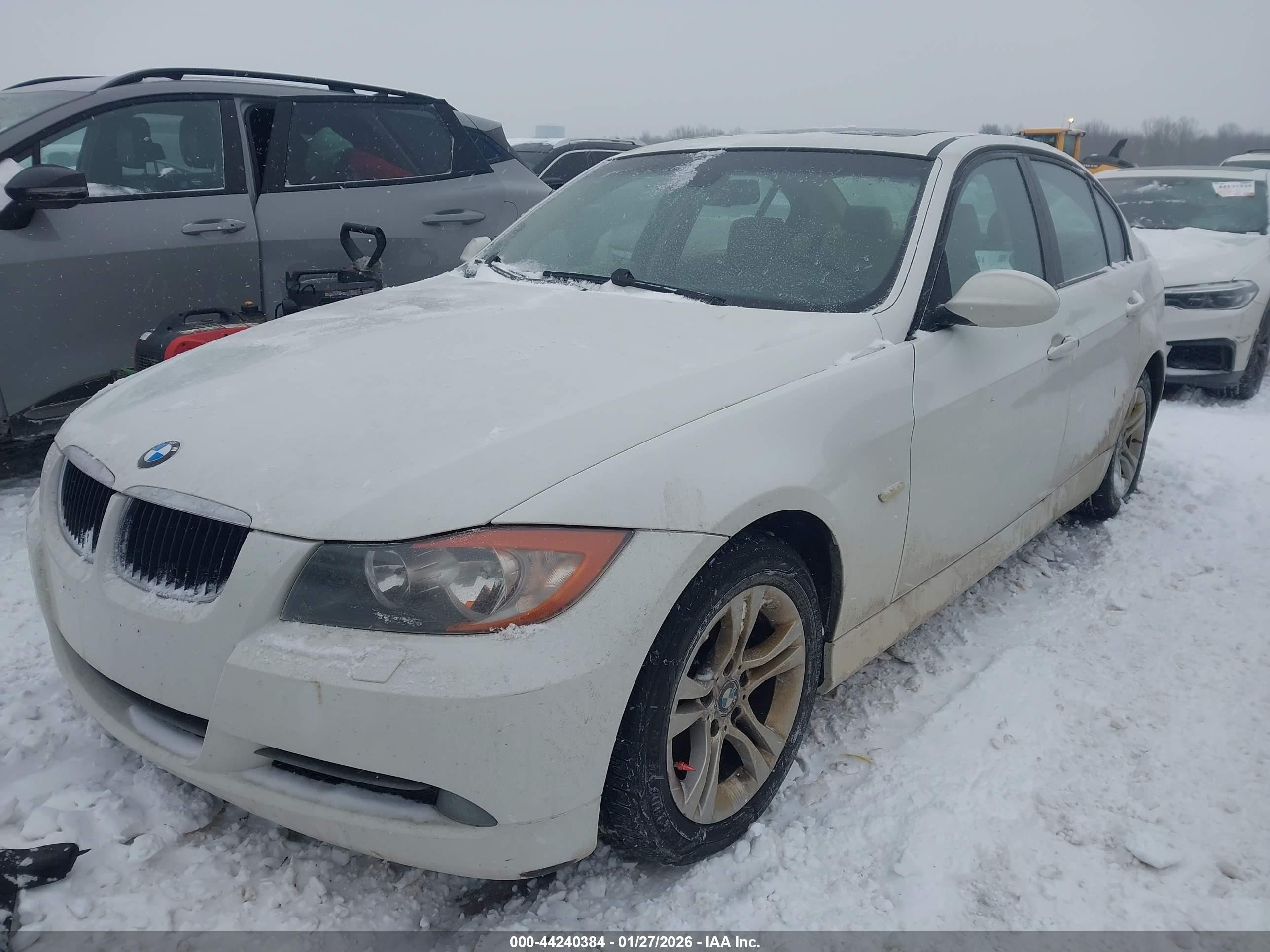 2008 Bmw 328xi   Белый vin: WBAVC93528K039873
