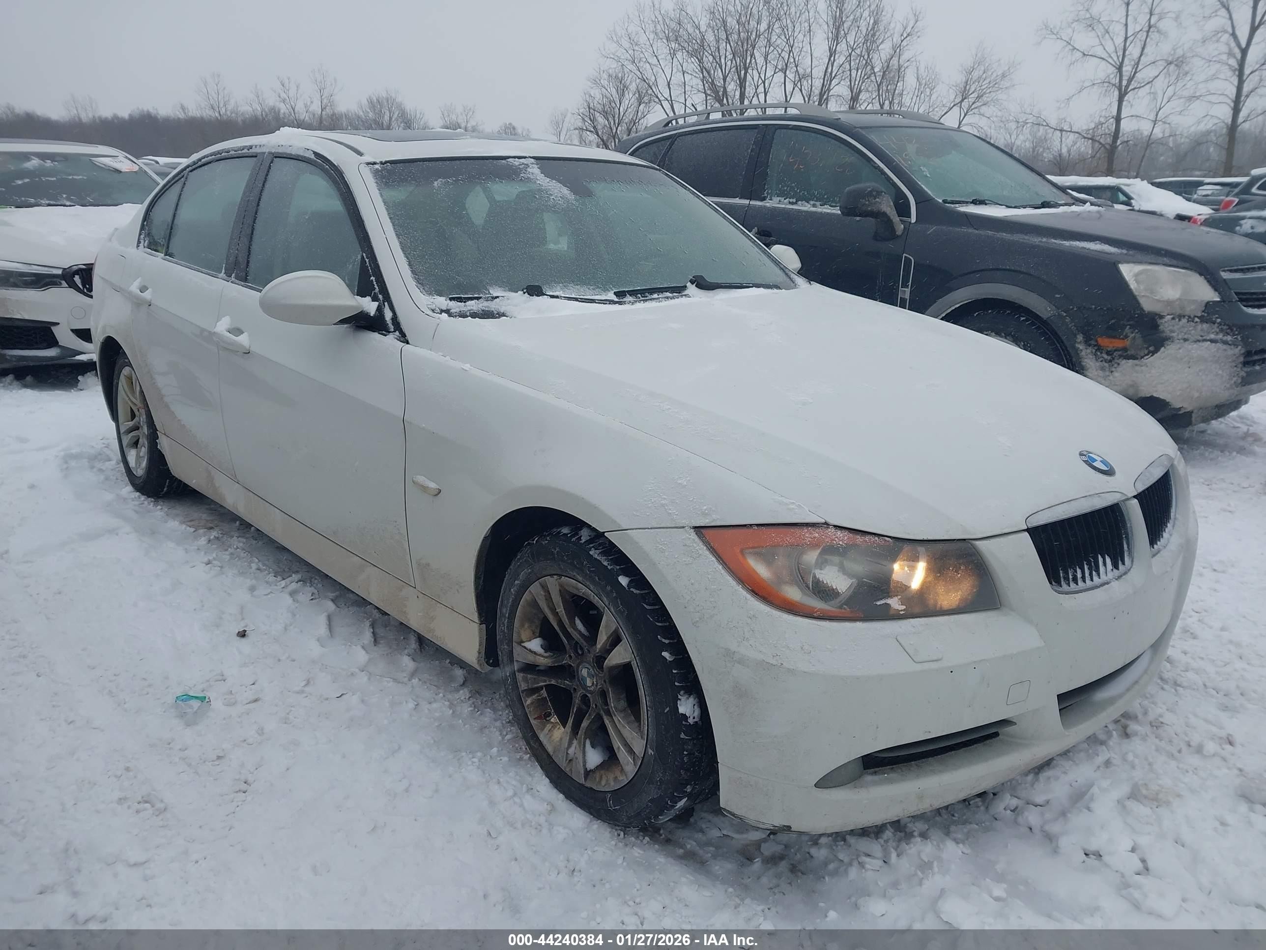 2008 Bmw 328xi   Белый vin: WBAVC93528K039873