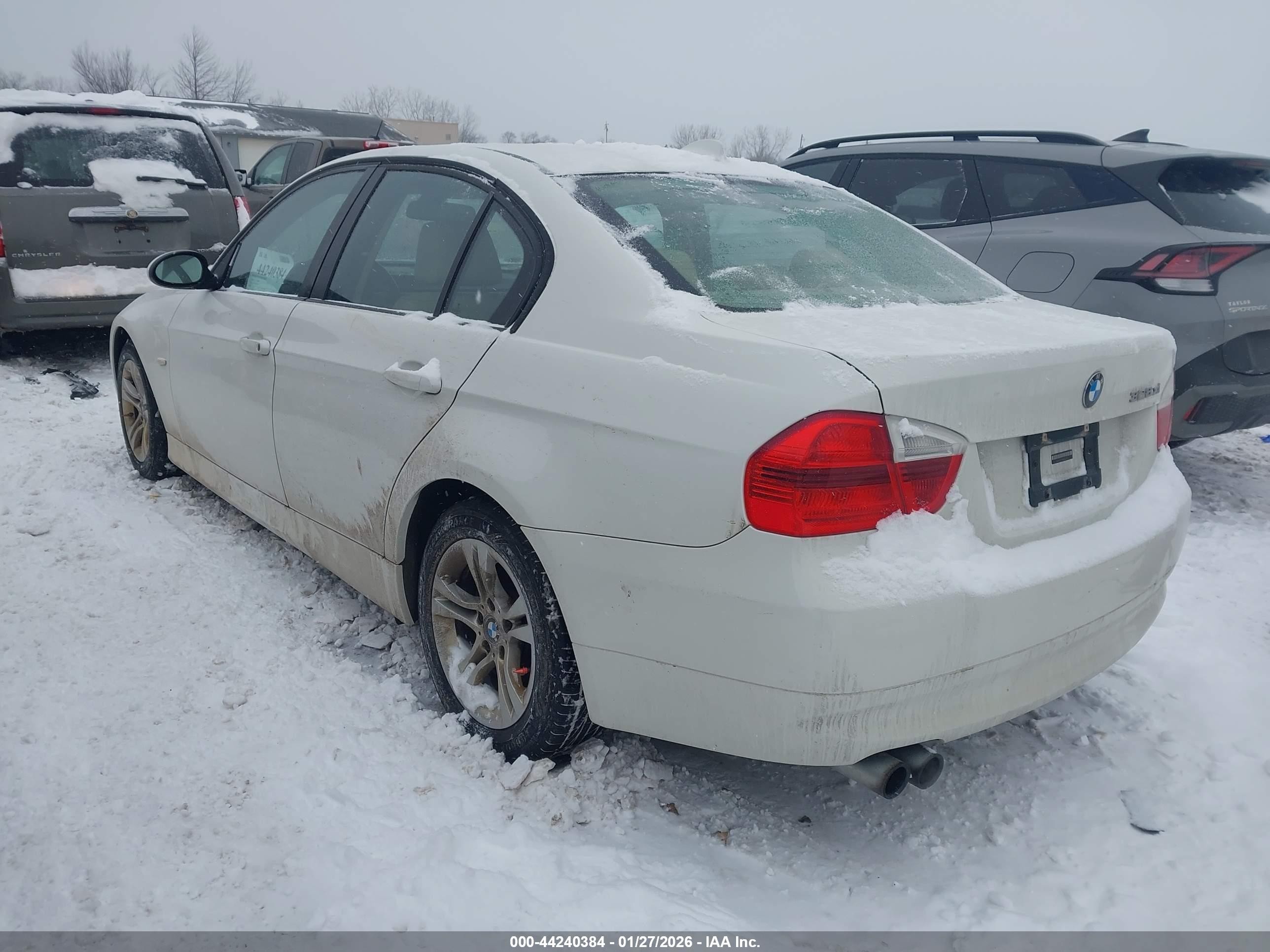 2008 Bmw 328xi   Белый vin: WBAVC93528K039873